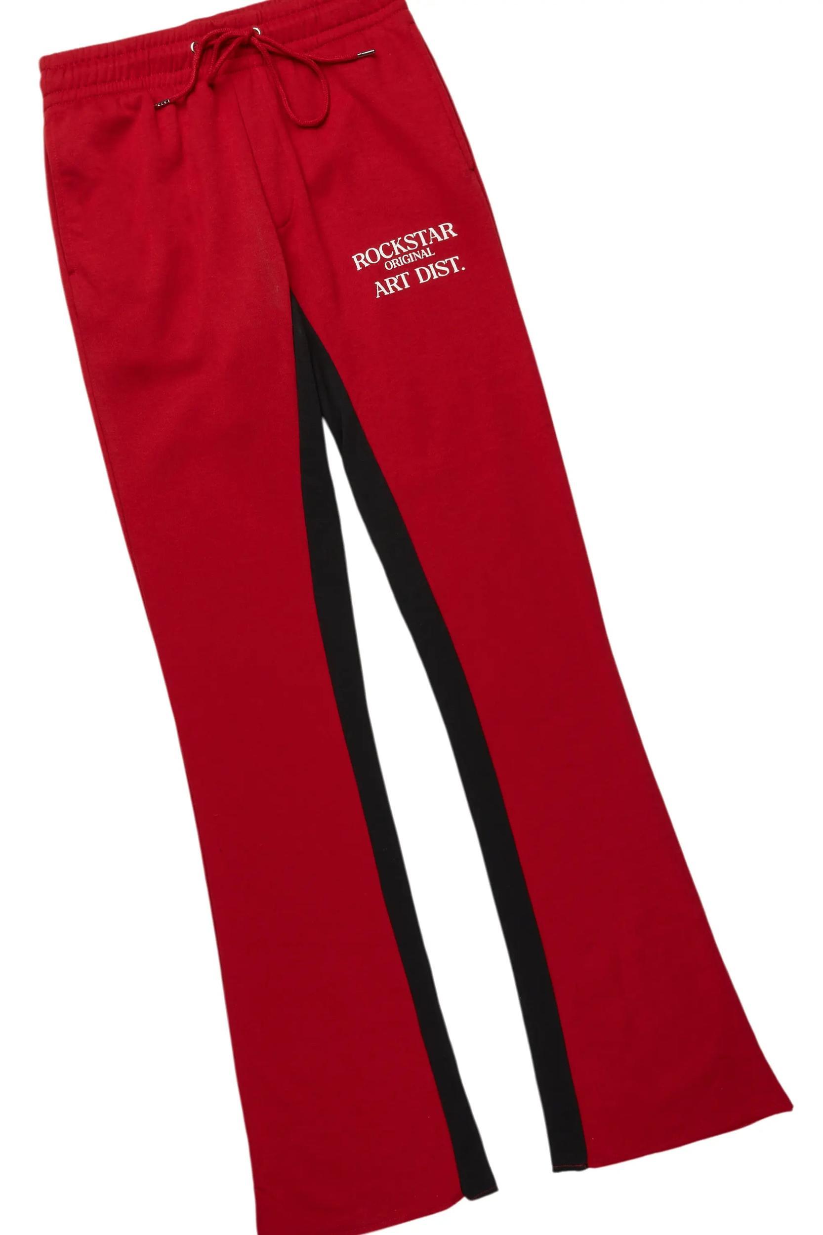 Briggs Burgundy Long Sleeve T-Shirt/Baggy Pant Set Male Product Image