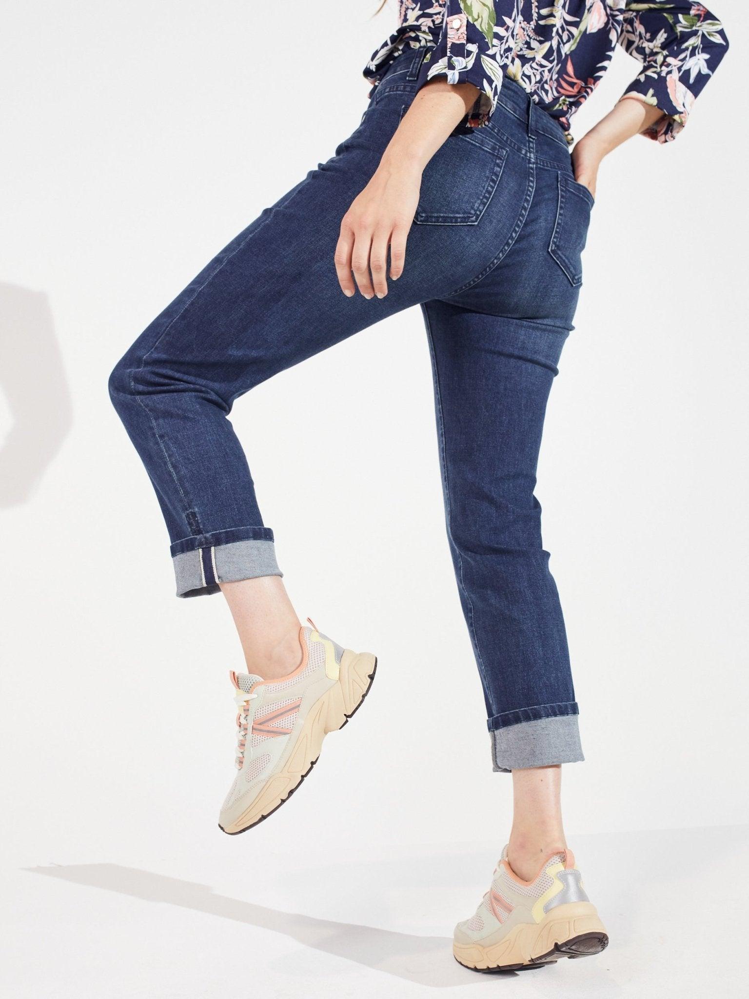Signature Girlfriend 5 Pocket Jeans With Selvedge Cuff Female Product Image