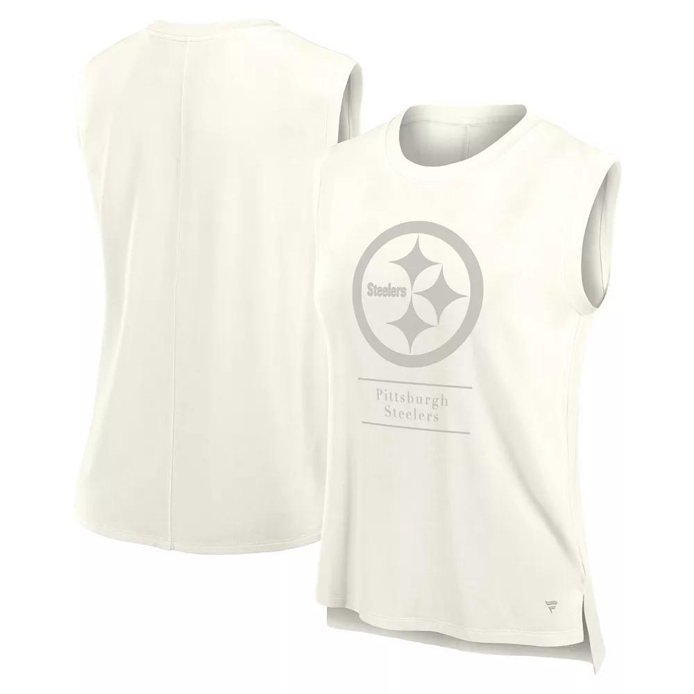 Women's Fanatics Cream Pittsburgh Steelers Studio Embrace Tank Top, Size: XS, Beige Product Image