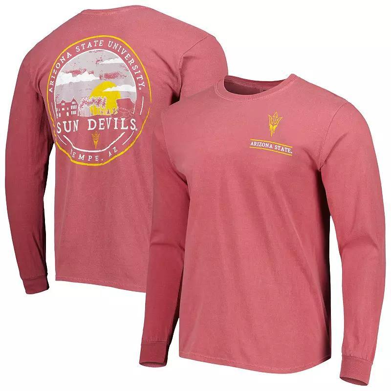 Men's Maroon Arizona State Sun Devils Circle Campus Scene Long Sleeve T-Shirt, Size: Medium, Red Product Image