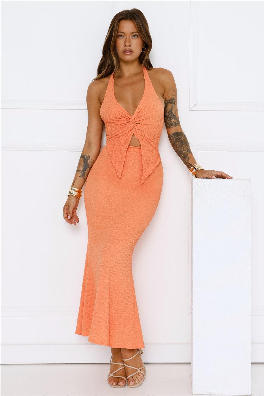 Cloudscape Halter Top Orange Product Image