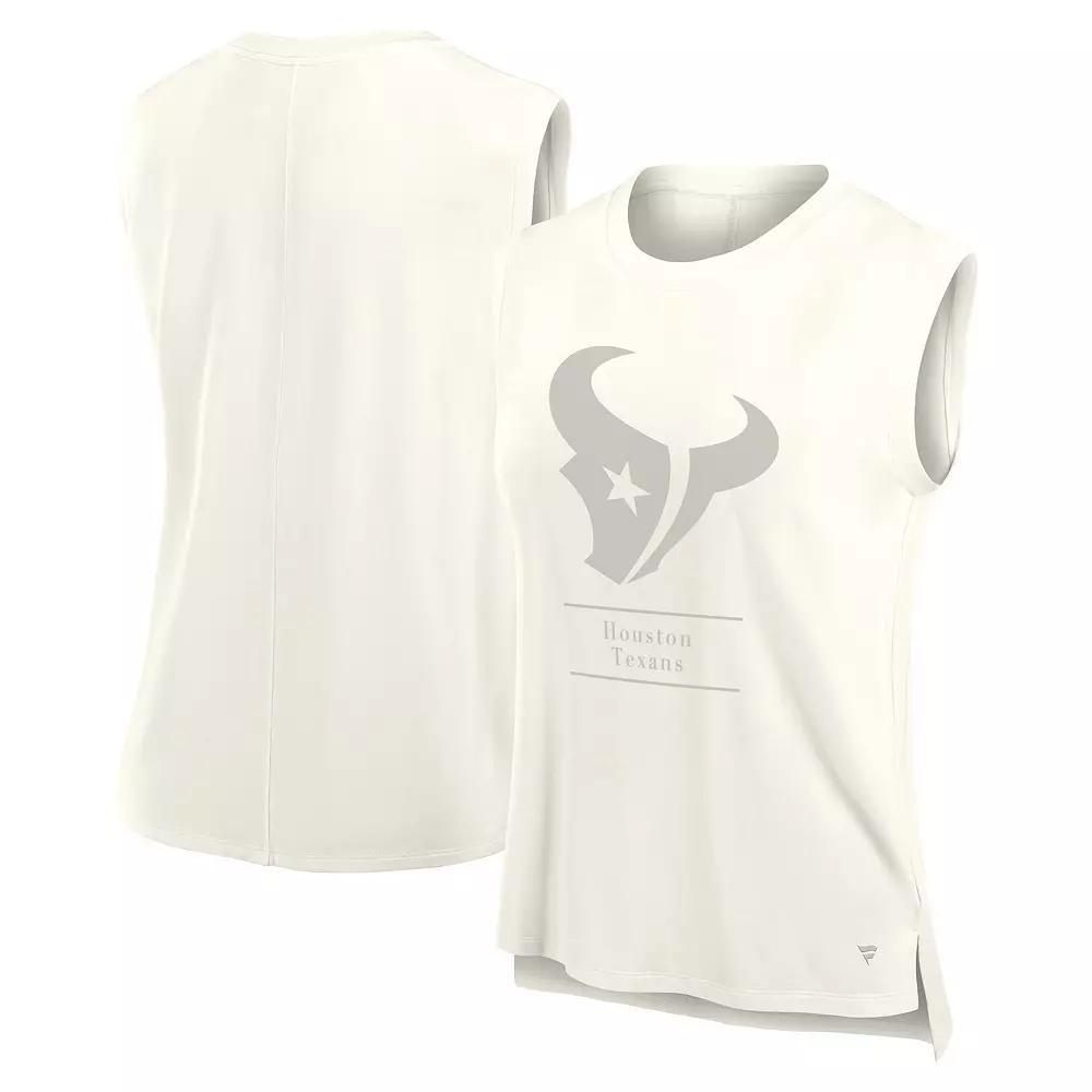 Women's Fanatics Cream Houston Texans Studio Embrace Tank Top, Size: 3XL, Beige Product Image