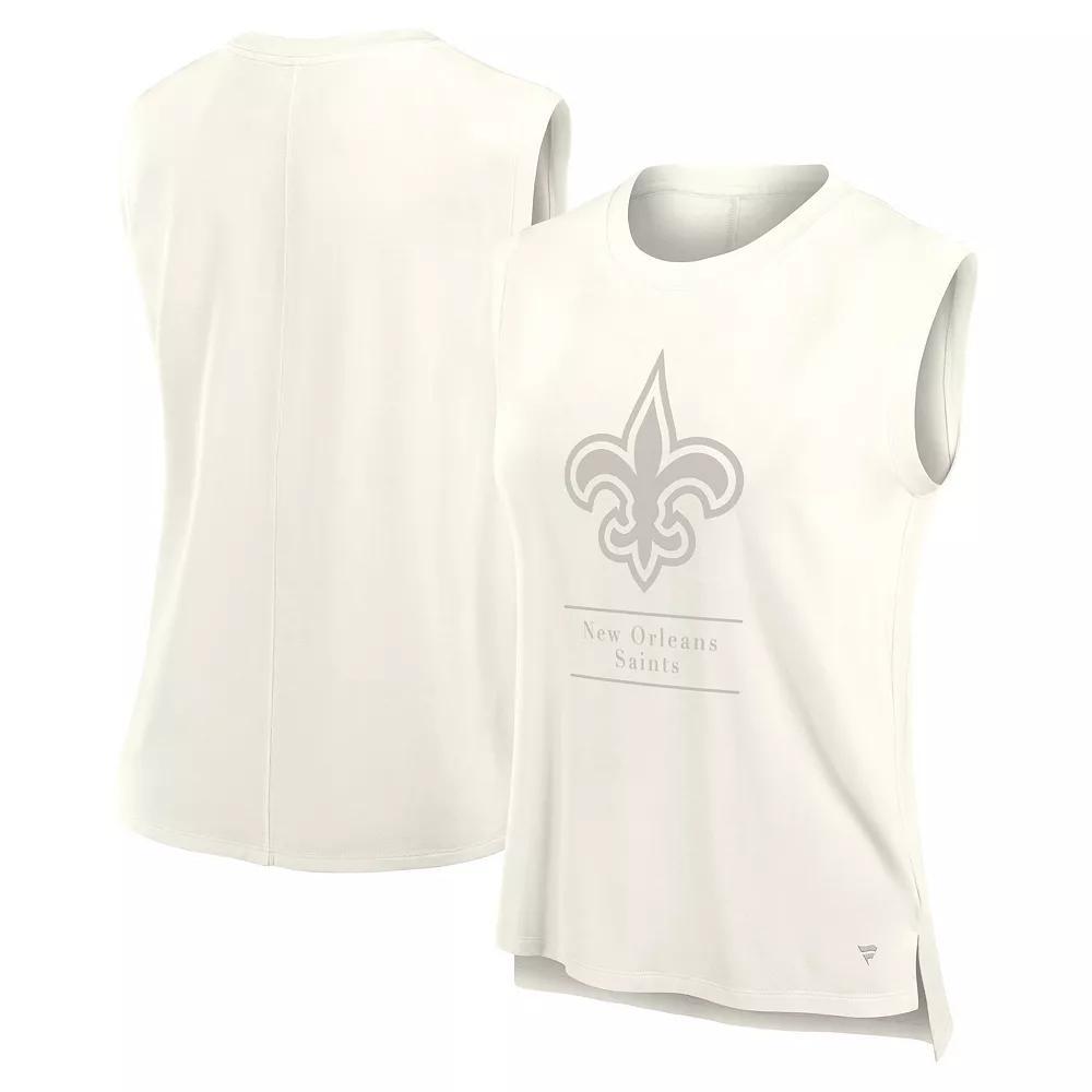 Women's Fanatics Cream New Orleans Saints Studio Embrace Tank Top, Size: Large, Beige Product Image
