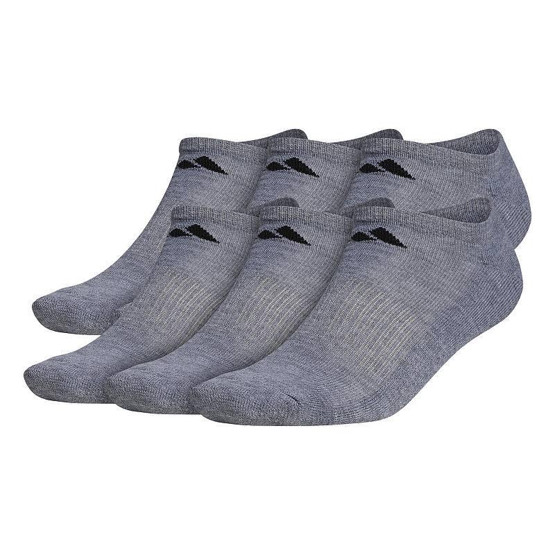 Big & Tall adidas 6-pack Athletic Cushioned No Show Socks, Men's, Size: 12-15, Medium Gray Product Image
