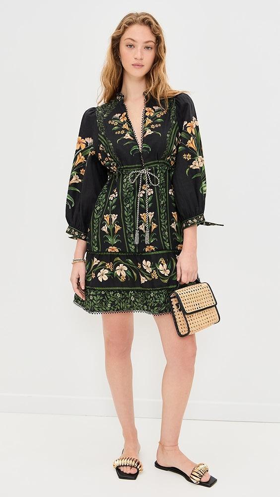 FARM Rio Flowers Arch Black Mini Dress | Shopbop Product Image