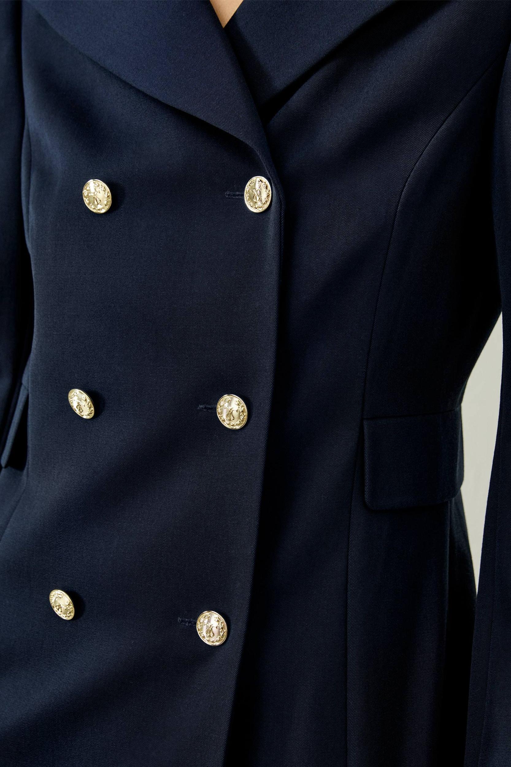 Tailored Double-Breasted Dress Coat Product Image