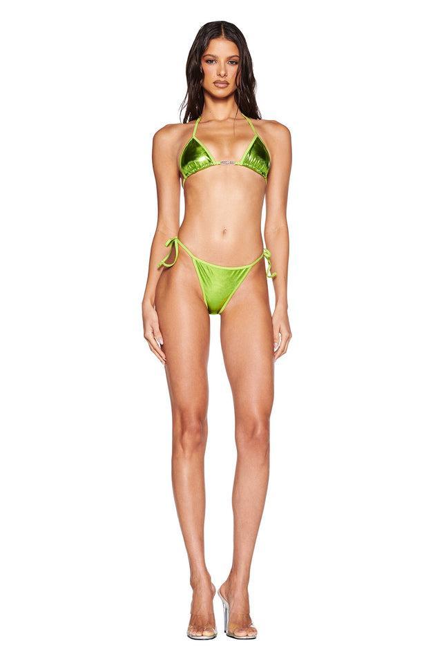 ALOHI BIKINI BOTTOM - LIME GREEN Product Image