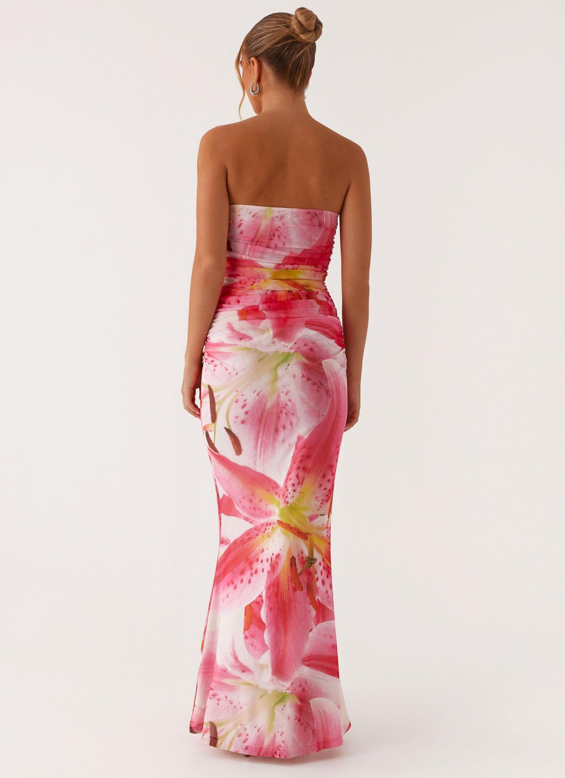 Rudy Maxi Dress - White Pink Lilly Product Image