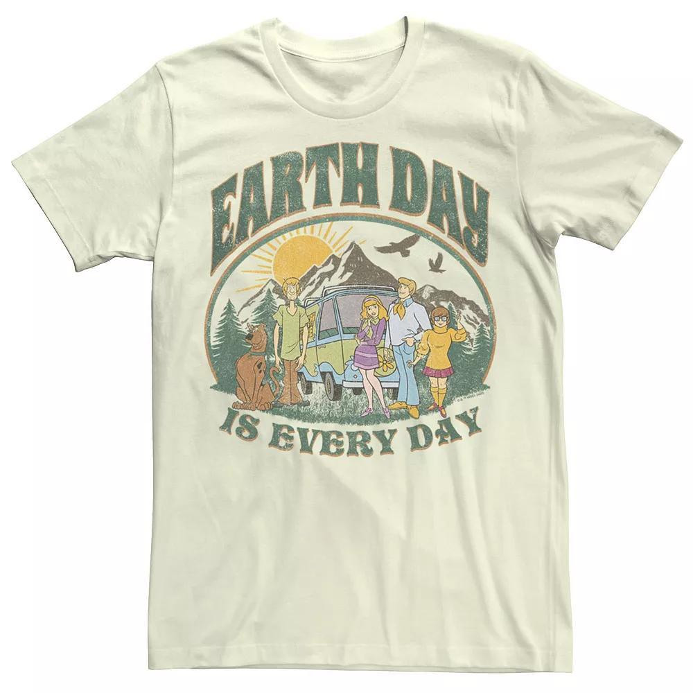 Men's Scooby Doo Saves Earth Day Is Every Day Tee, Size: Medium, Natural Product Image