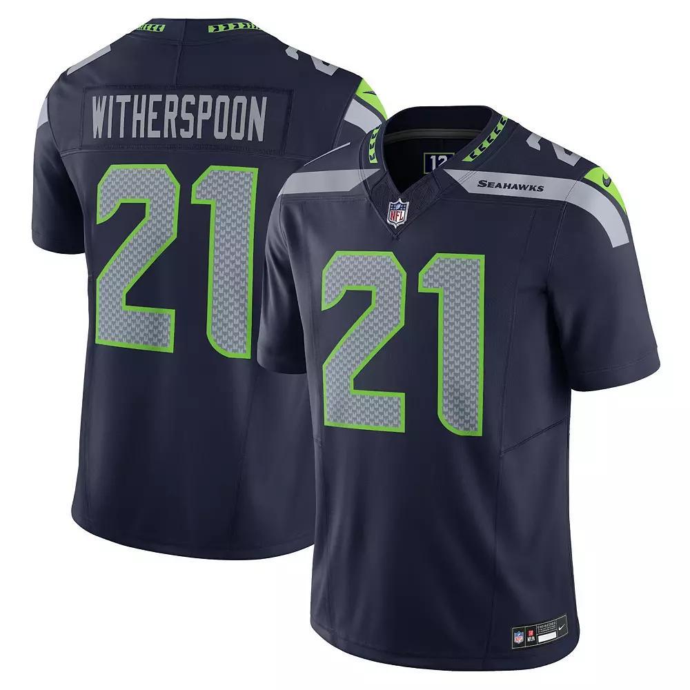 Men's Nike Devon Witherspoon Navy Seattle Seahawks Vapor F.U.S.E. Limited Jersey, Size: 2XL, Blue Product Image