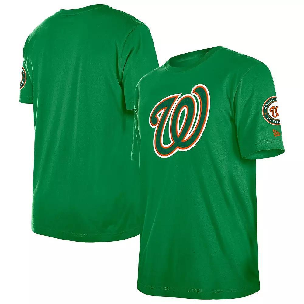 Men's New Era  Kelly Green Washington Nationals St. Patrick's Day Shamrock Fill T-Shirt, Size: 2XL Product Image