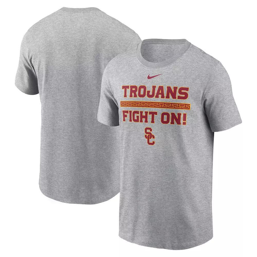 Men's Nike Heather Gray USC Trojans DNA Lockup T-Shirt, Size: Medium, Grey Product Image