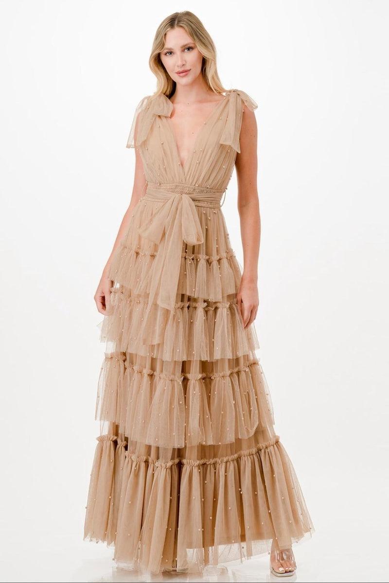 Pearl Mesh Dress Product Image
