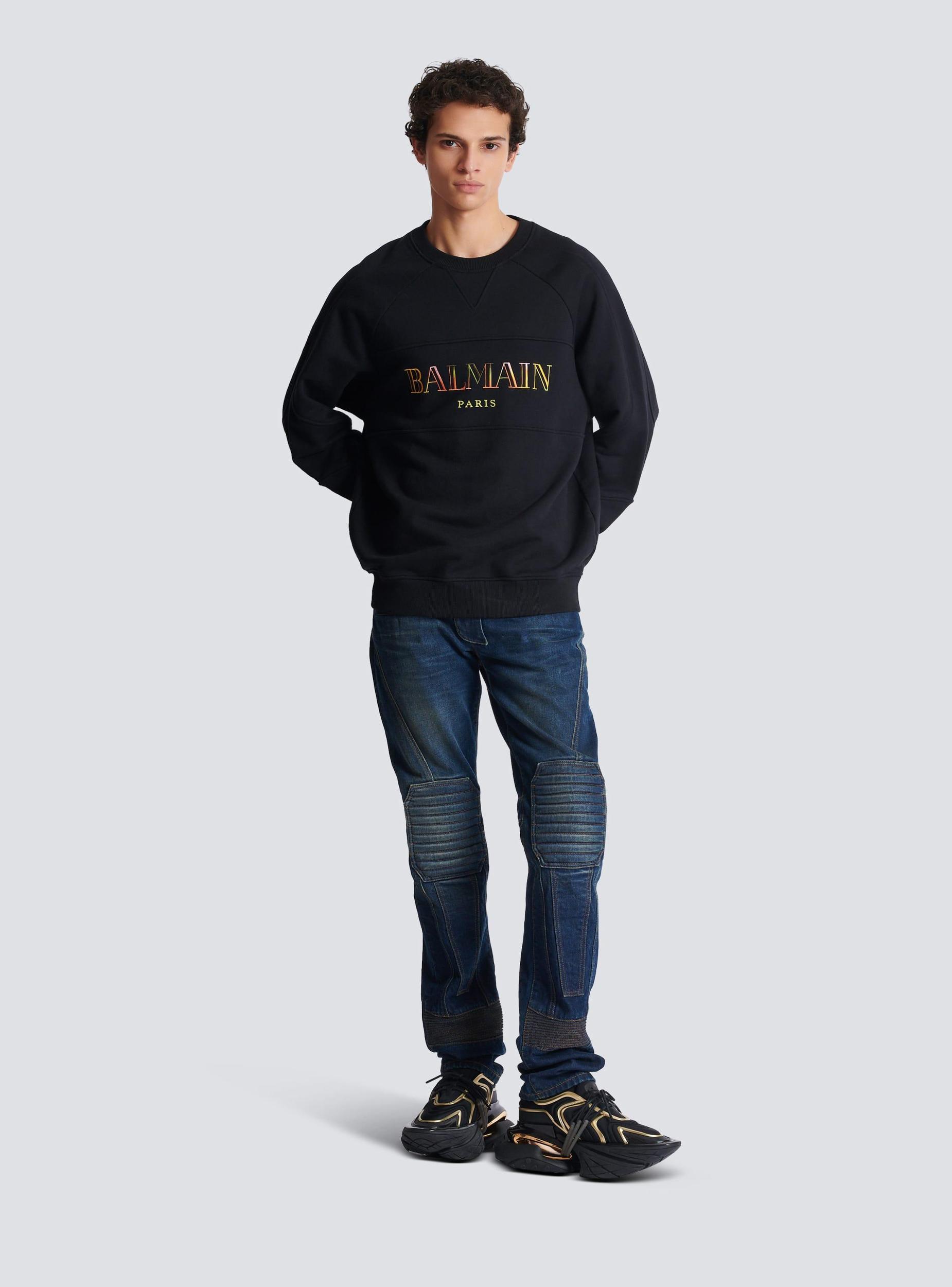 Vintage Balmain embroidered oversized sweatshirt Product Image