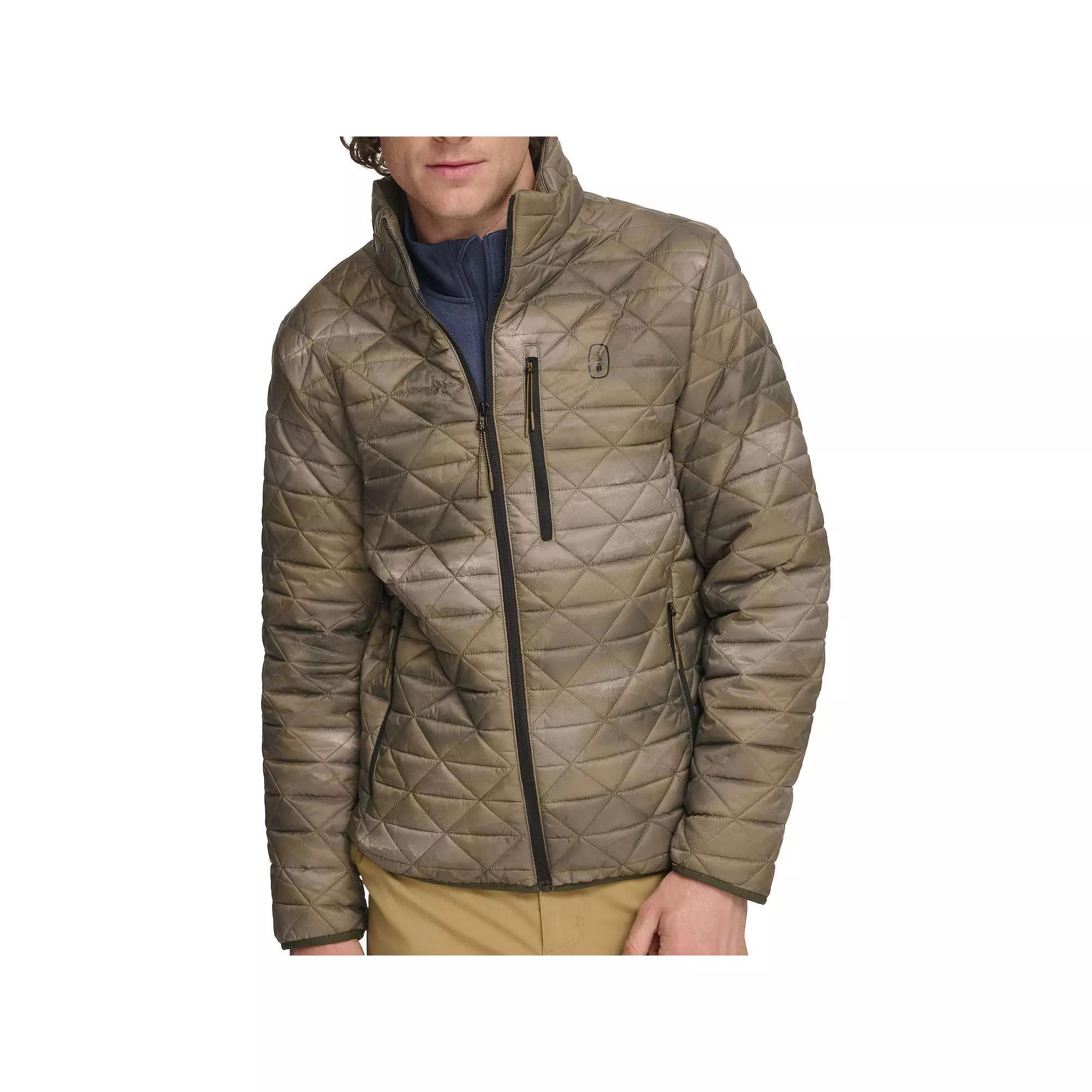 Men's G.H. Bass & Co. Packable Quilted Jacket, Size: Large, Green Combo Product Image