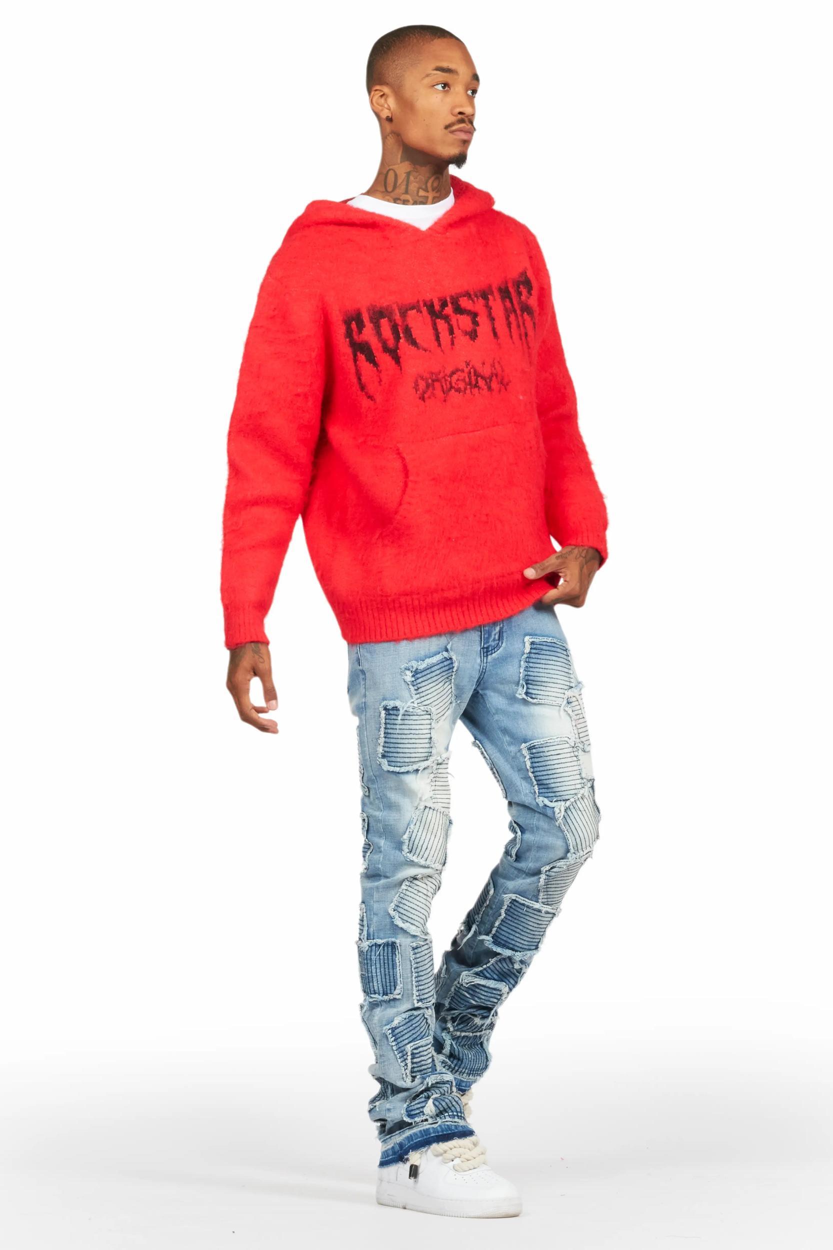 Gawel Blue Stacked Flare Jean Male Product Image