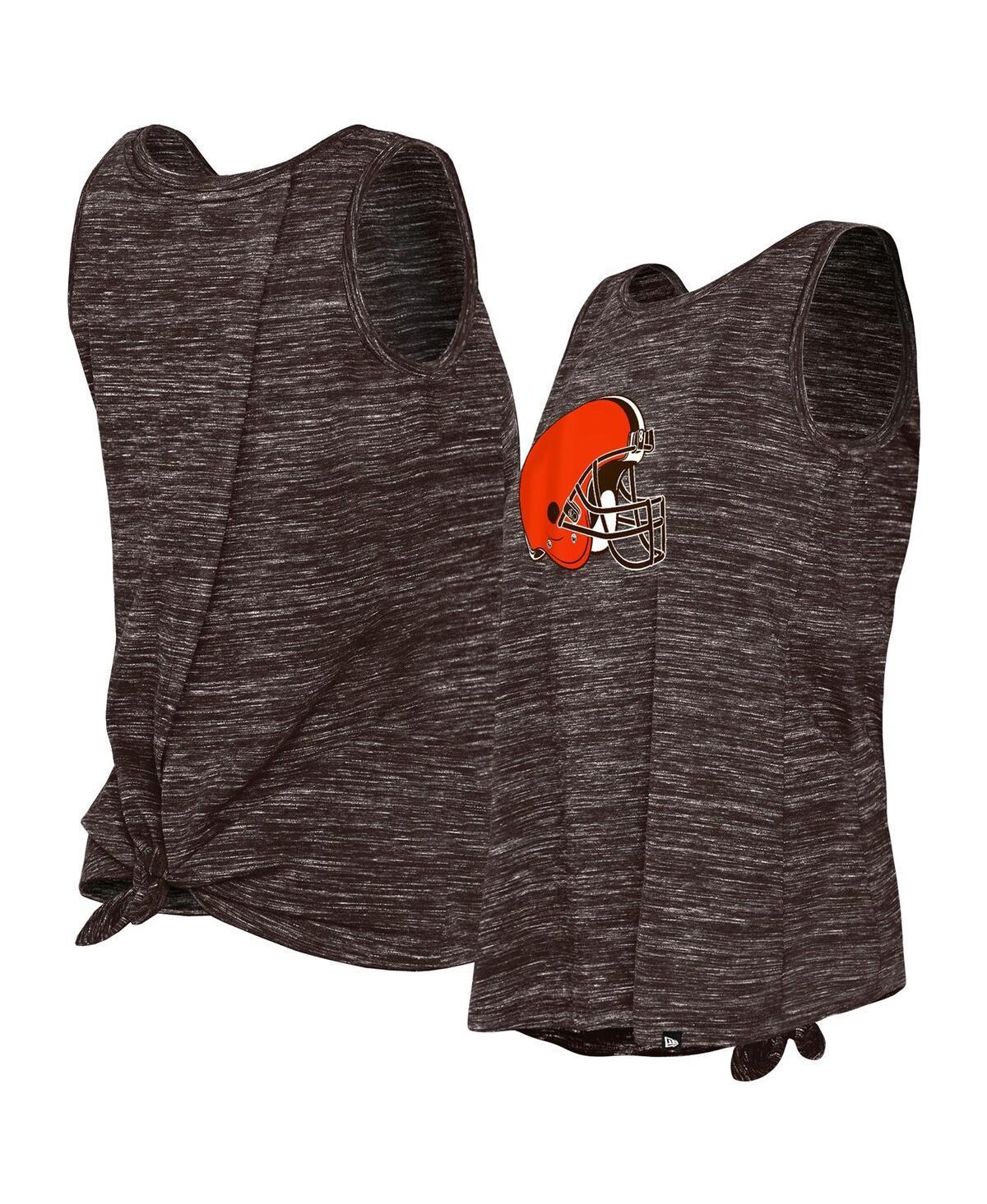 Women's New Era Black Las Vegas Raiders Space Dye Tie-Back Tank Top, Size: XS, Lvr Black Product Image