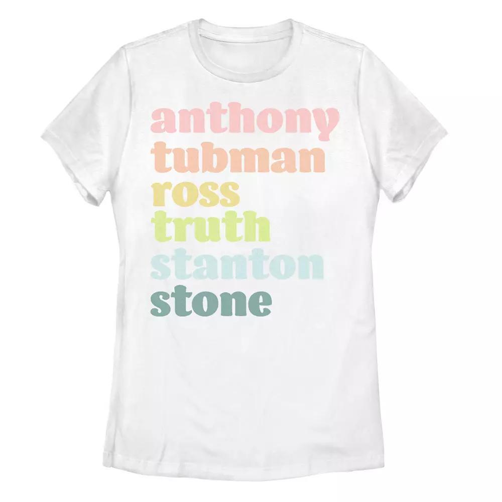 Juniors American Women Text Tee, Girl's, Size: Small, White Product Image