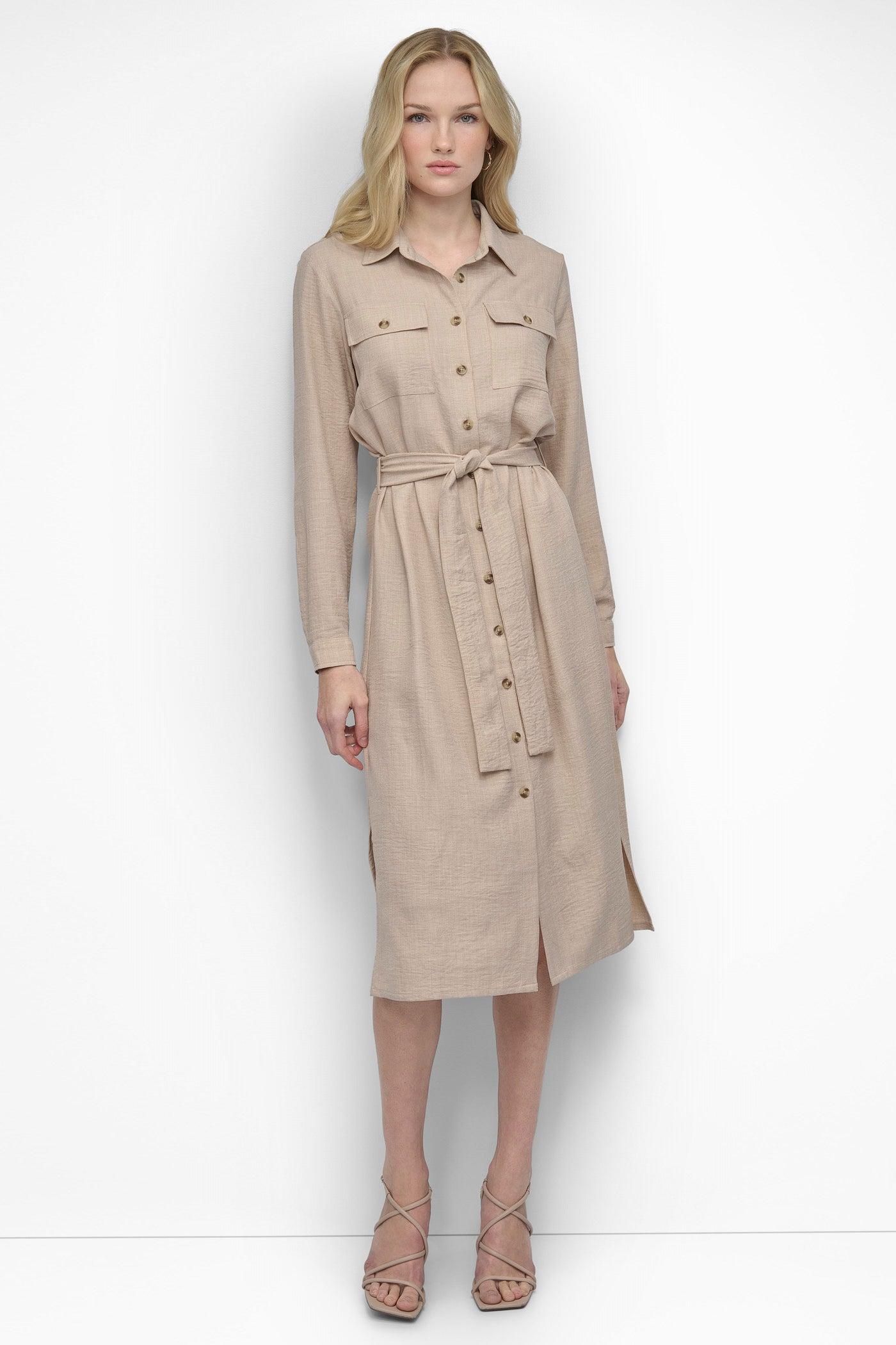 COLLARED BUTTON DRESS Product Image