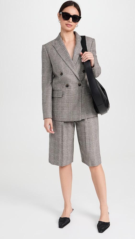 Vince Plaid Double Breasted Blazer | Shopbop Product Image