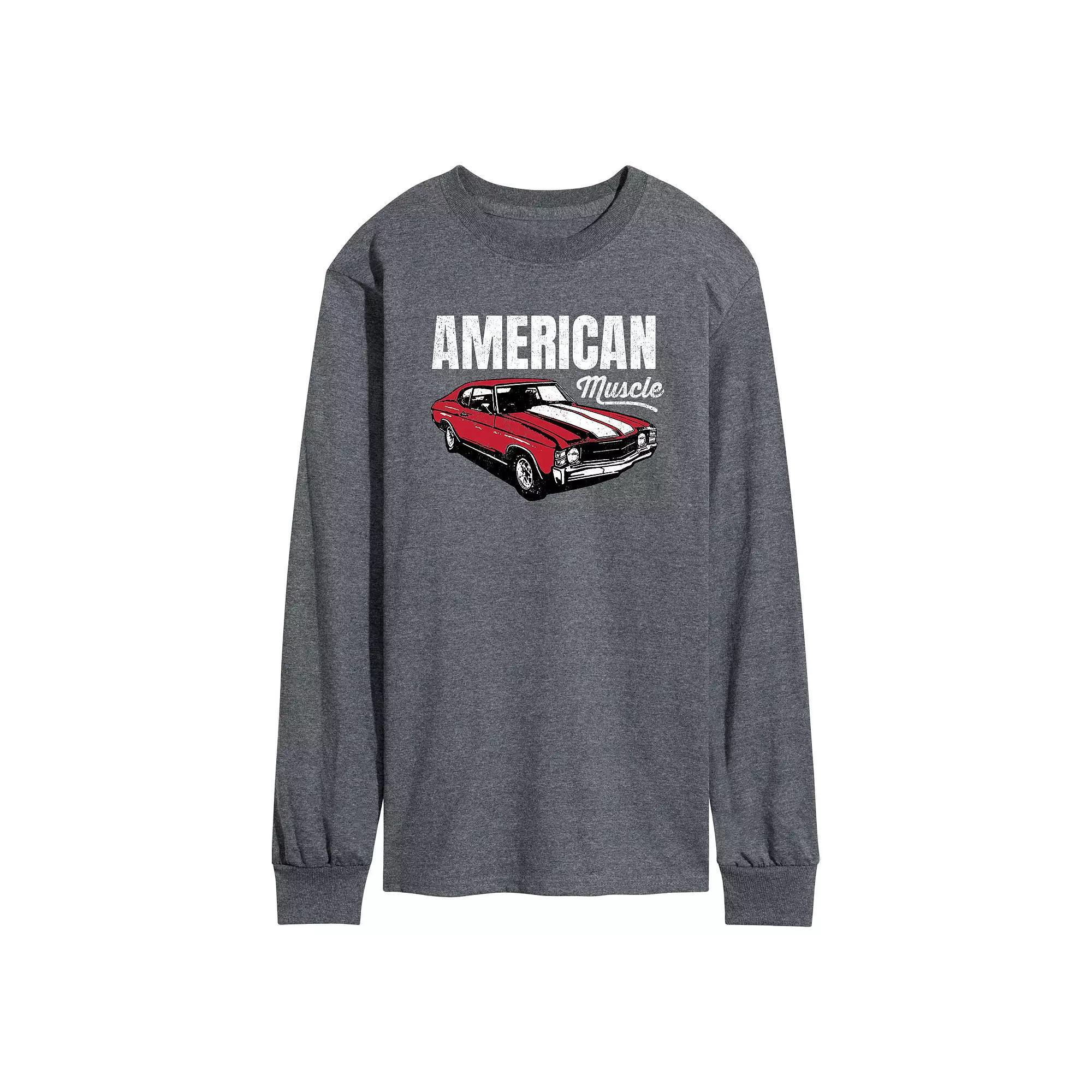 Mens American Muscle Long Sleeve Graphic Tee Product Image