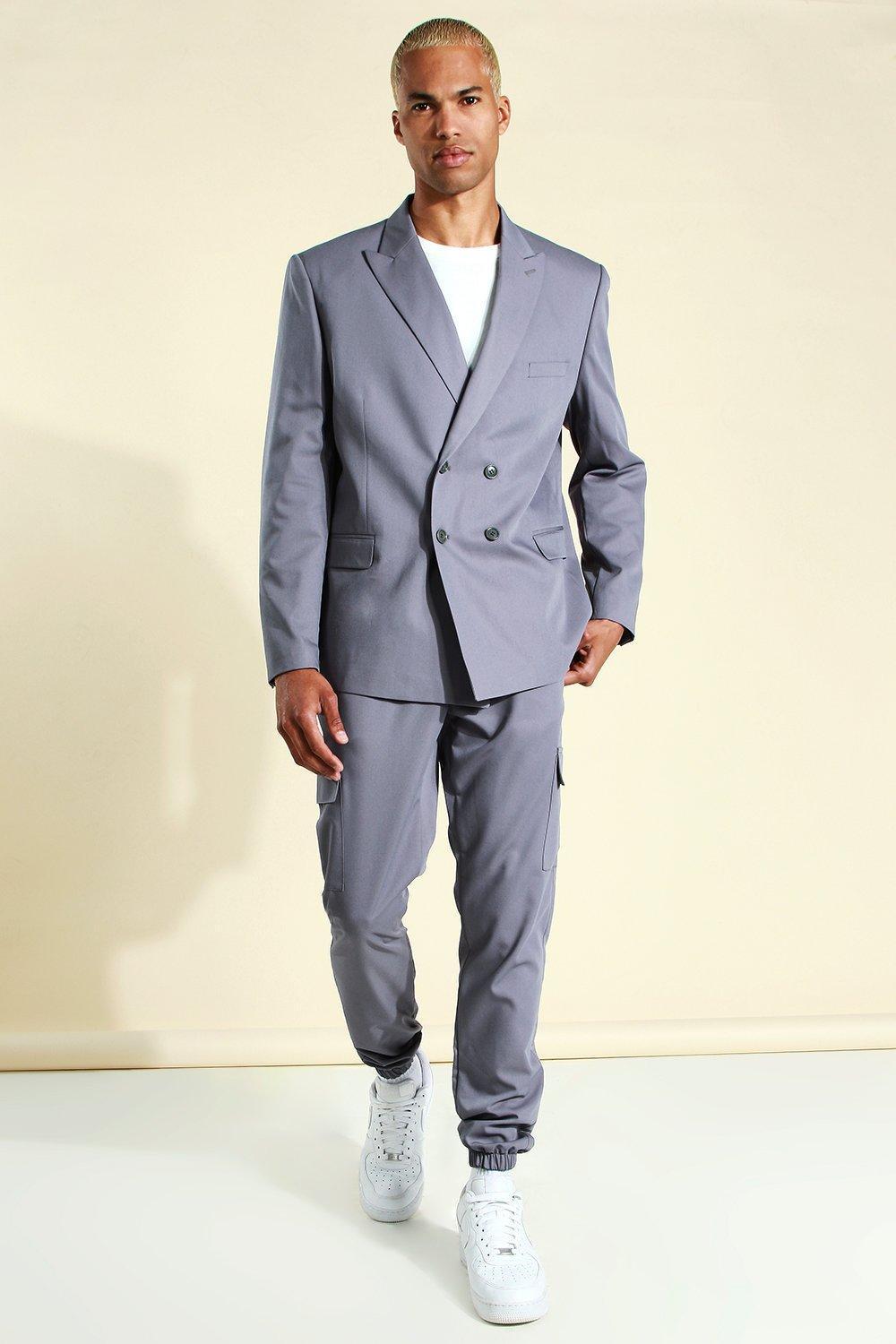 Oversized Double Breasted Suit Jacket | boohooMAN USA Product Image
