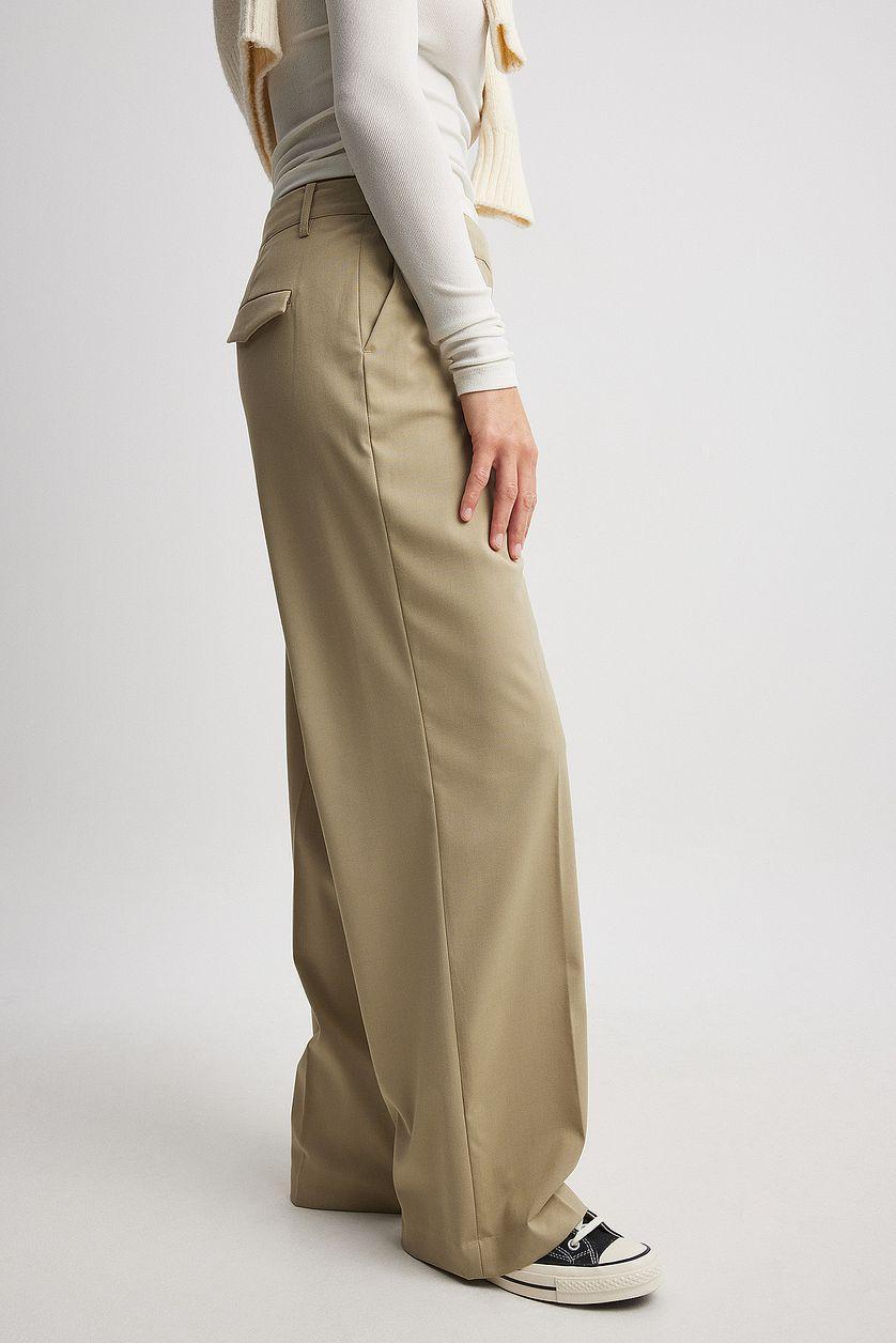 Pocket Flap Detail Suit Pants Product Image