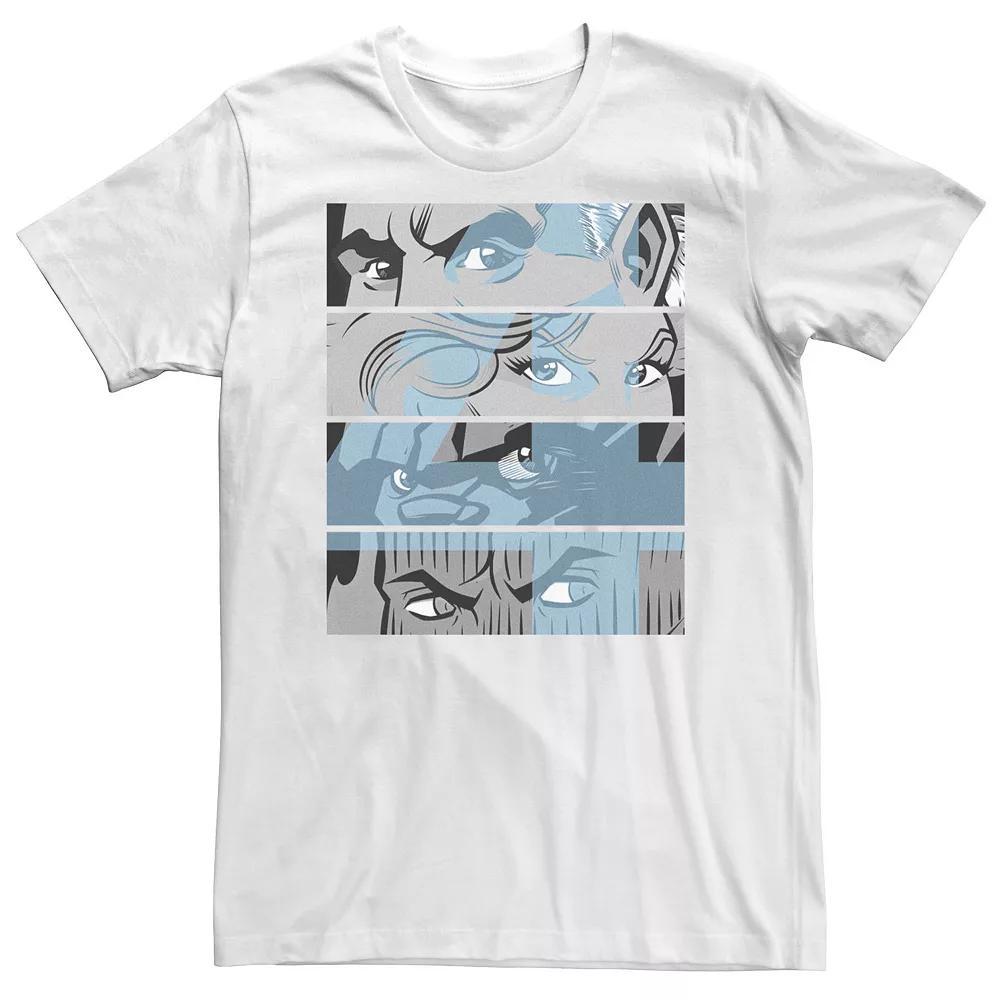 BIg & Tall Marvel Fantastic Four Group Shot Eyes Panel Tee, Men's, Size: 4XLT, White Product Image