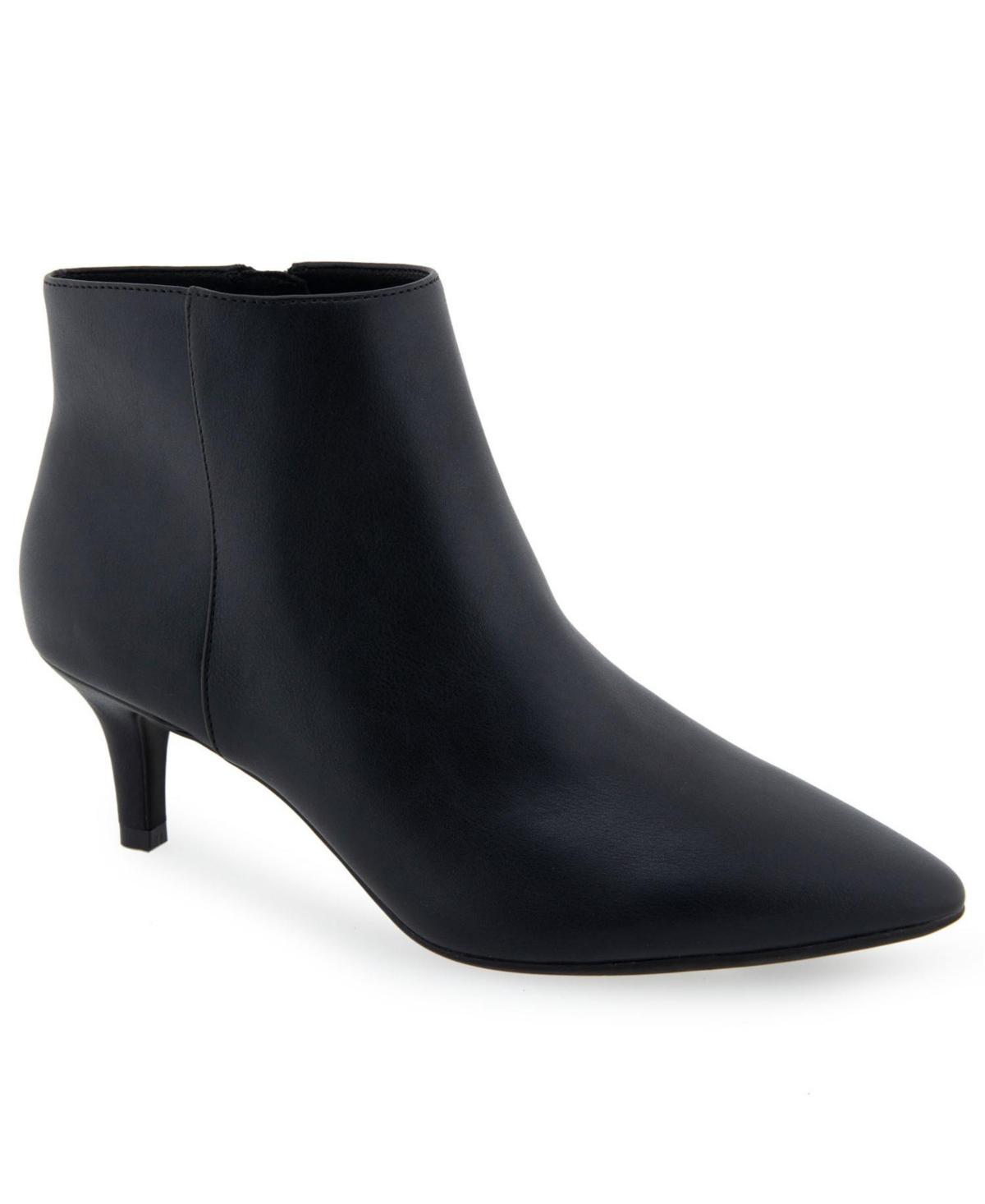 Aerosoles Edith Women's Ankle Boots, Size: 7.5 Wide, Black Faux Suede Product Image