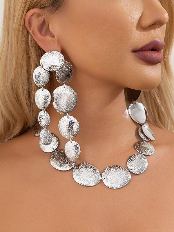 Geometric Tasseled Drop Earrings Necklaces Accessories Product Image