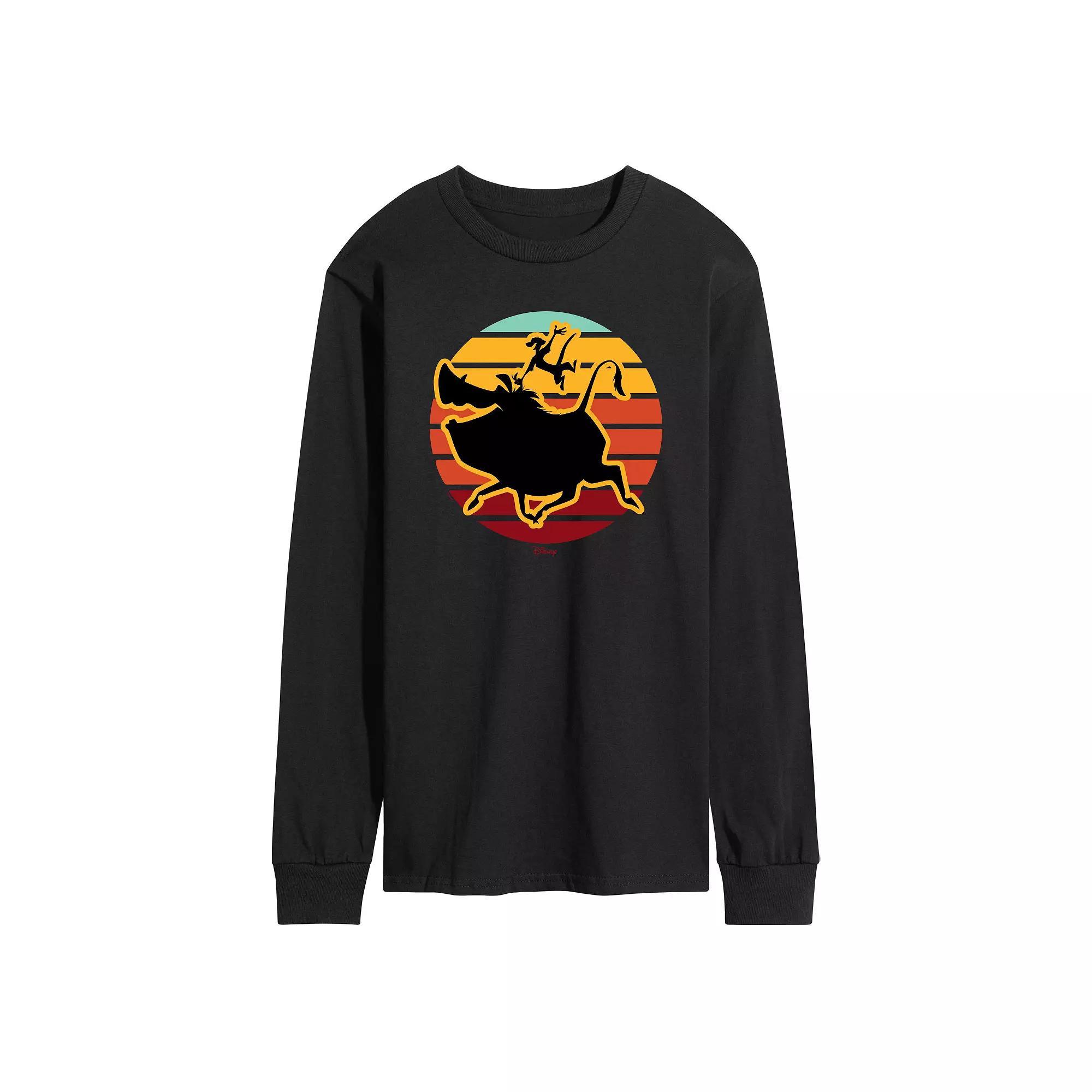 Disneys Lion King Timon & Pumba Mens Long Sleeve Graphic Tee Product Image