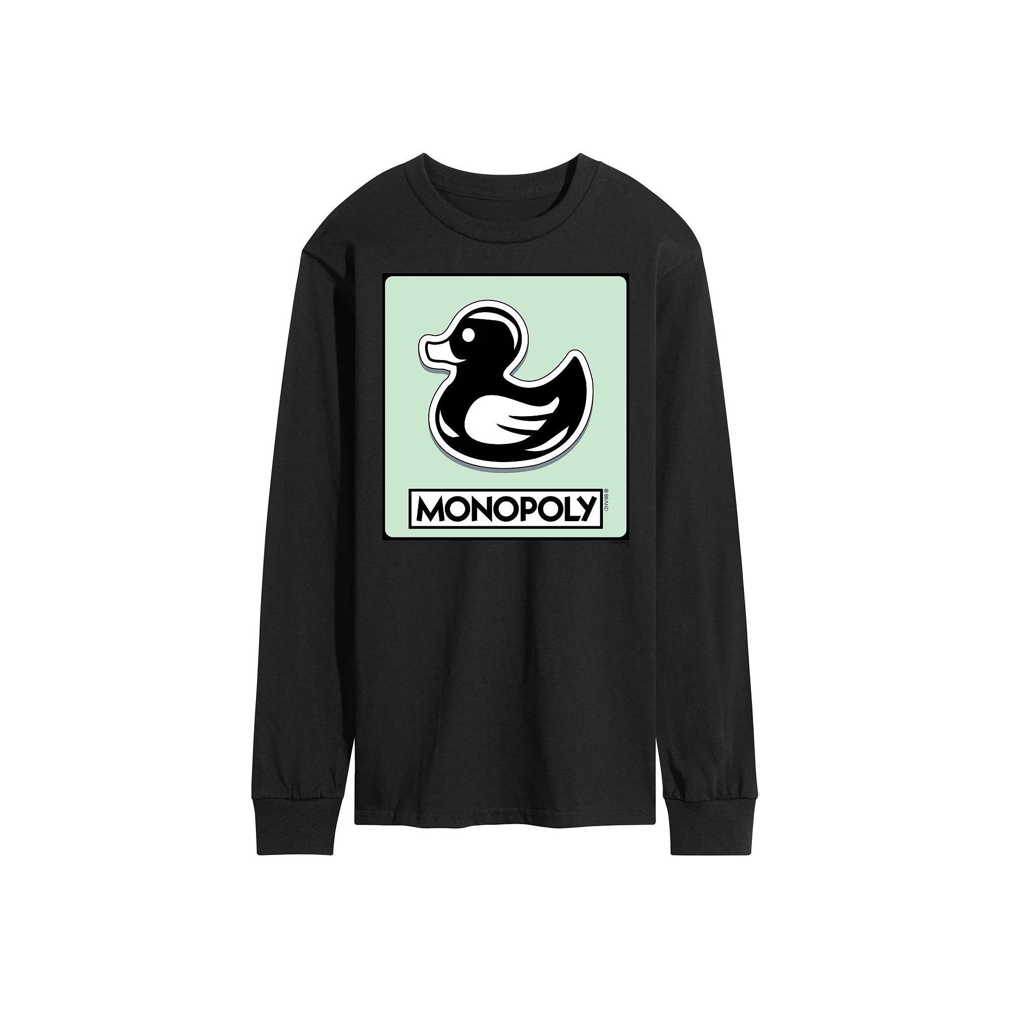 Mens Monopoly Duck Token Long Sleeve Graphic Tee Product Image