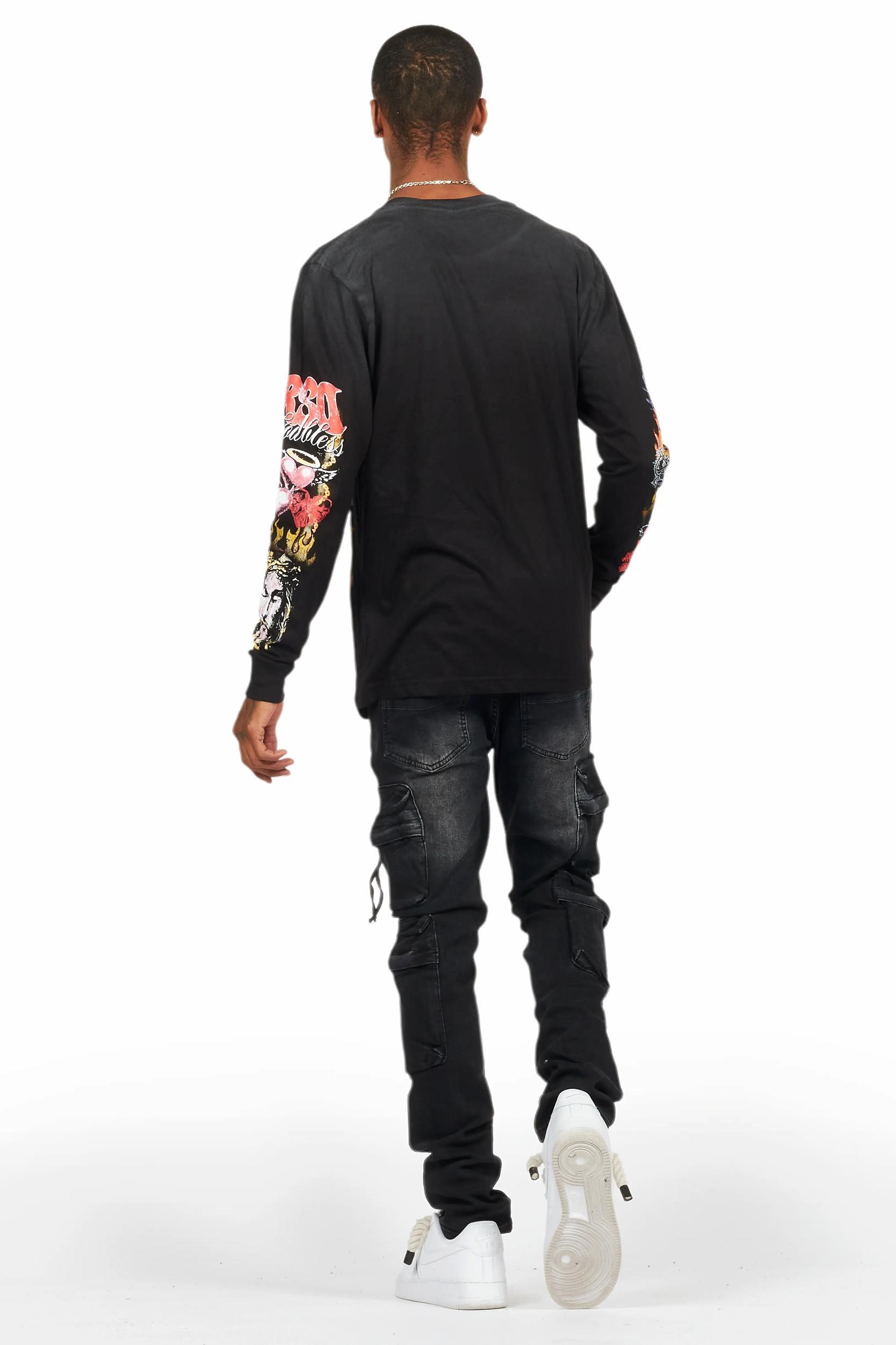 Rodion Dark Grey Slim Fit Cargo Jean Male Product Image