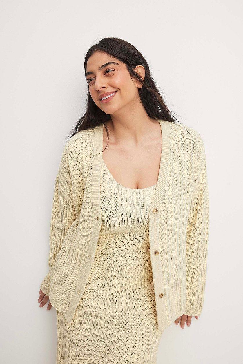 Knitted V-Neck Cardigan Product Image