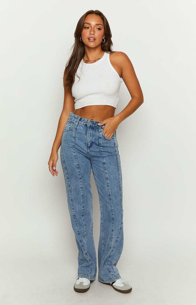 Monae Mid Wash Denim Jeans Product Image