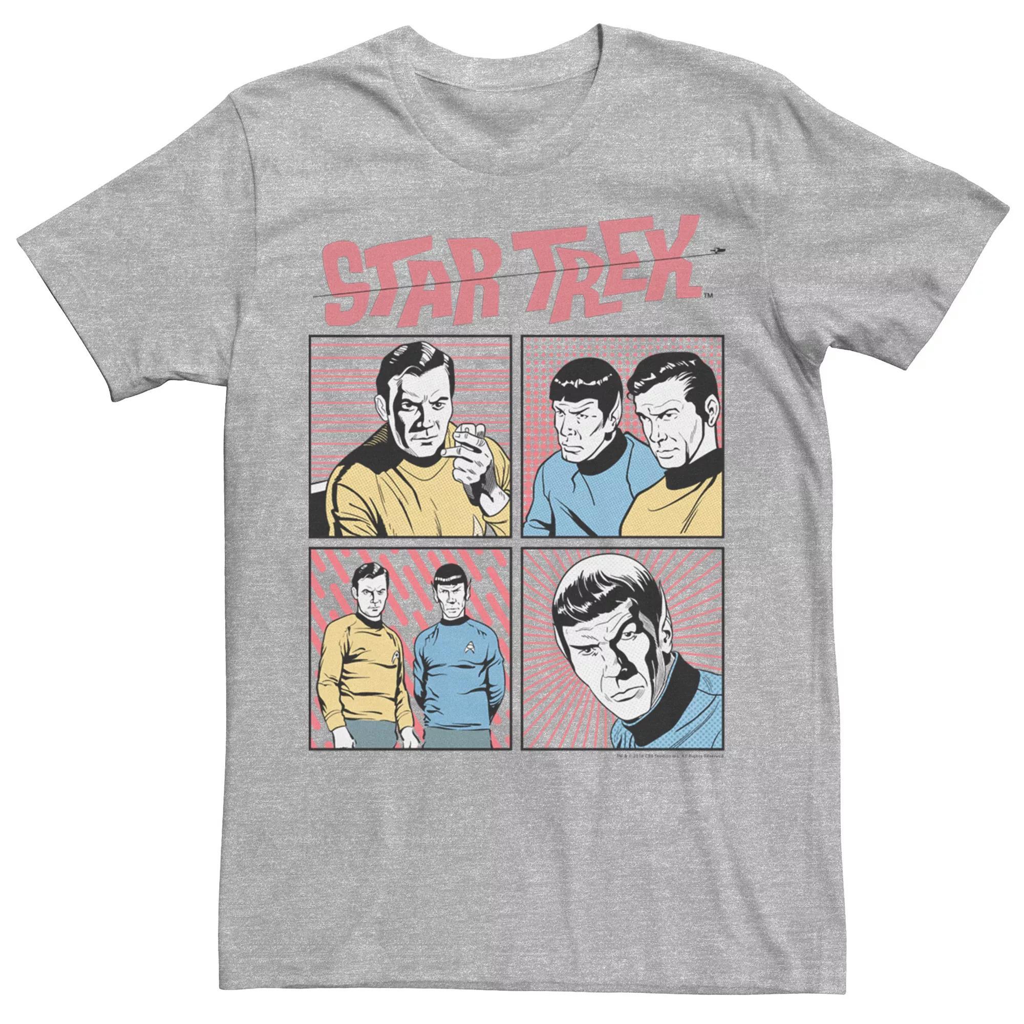 Men's Star Trek: The Original Series Comic Panels Tee, Size: XXL, Athletic Grey Product Image
