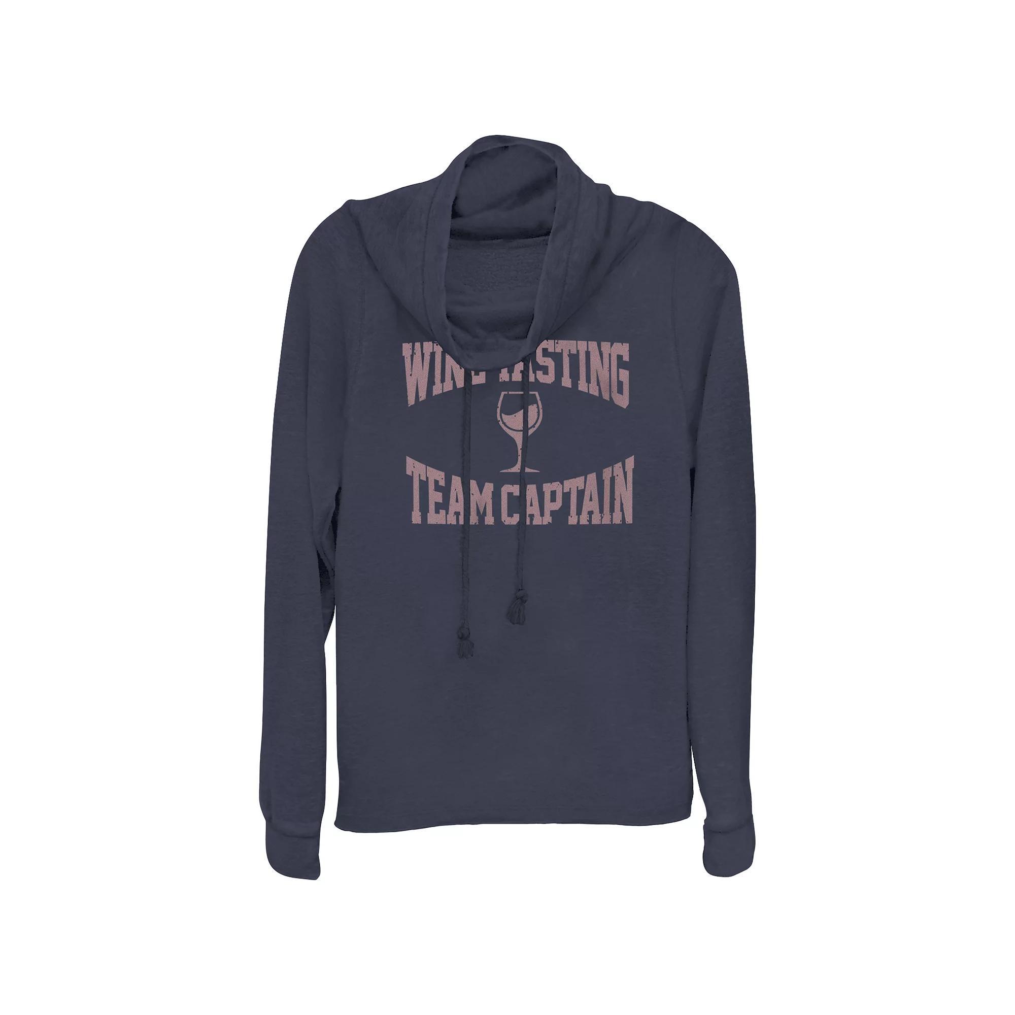 Women's Star Wars The Force Is Strong With This Mom Cowlneck Graphic Lightweight Long Sleeve, Size: XS, Blue Product Image