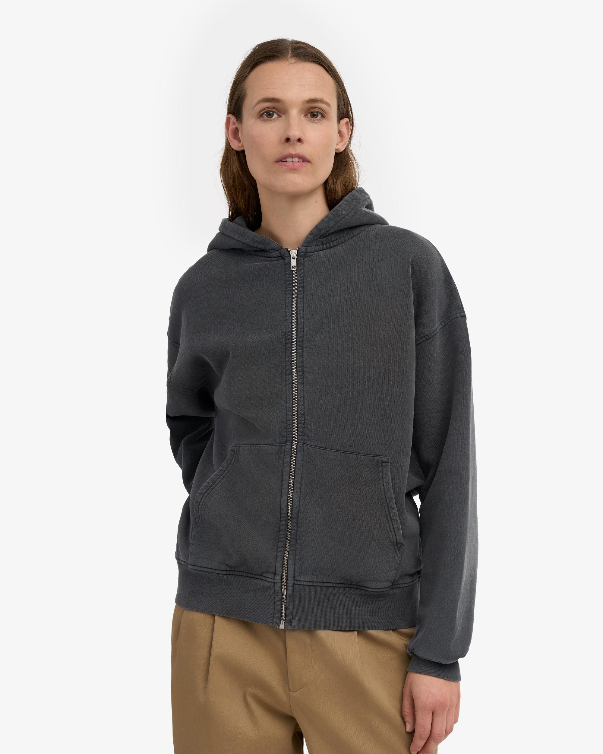 Organic Oversized Zip Hood - Ivory White Product Image