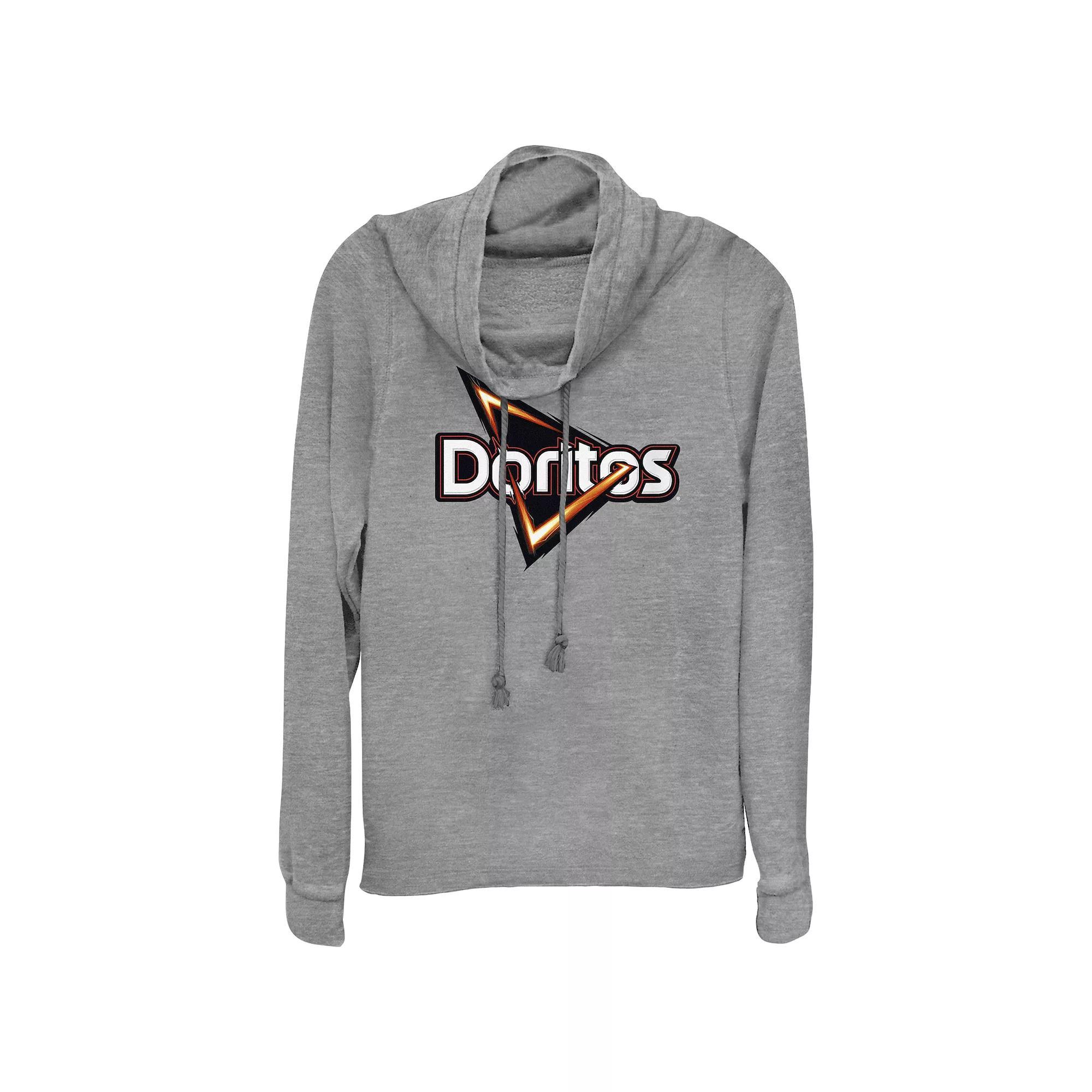 Womens Plus Grandma Definition Cowlneck Graphic Lightweight Long Sleeve, Girls Gray Grey Product Image