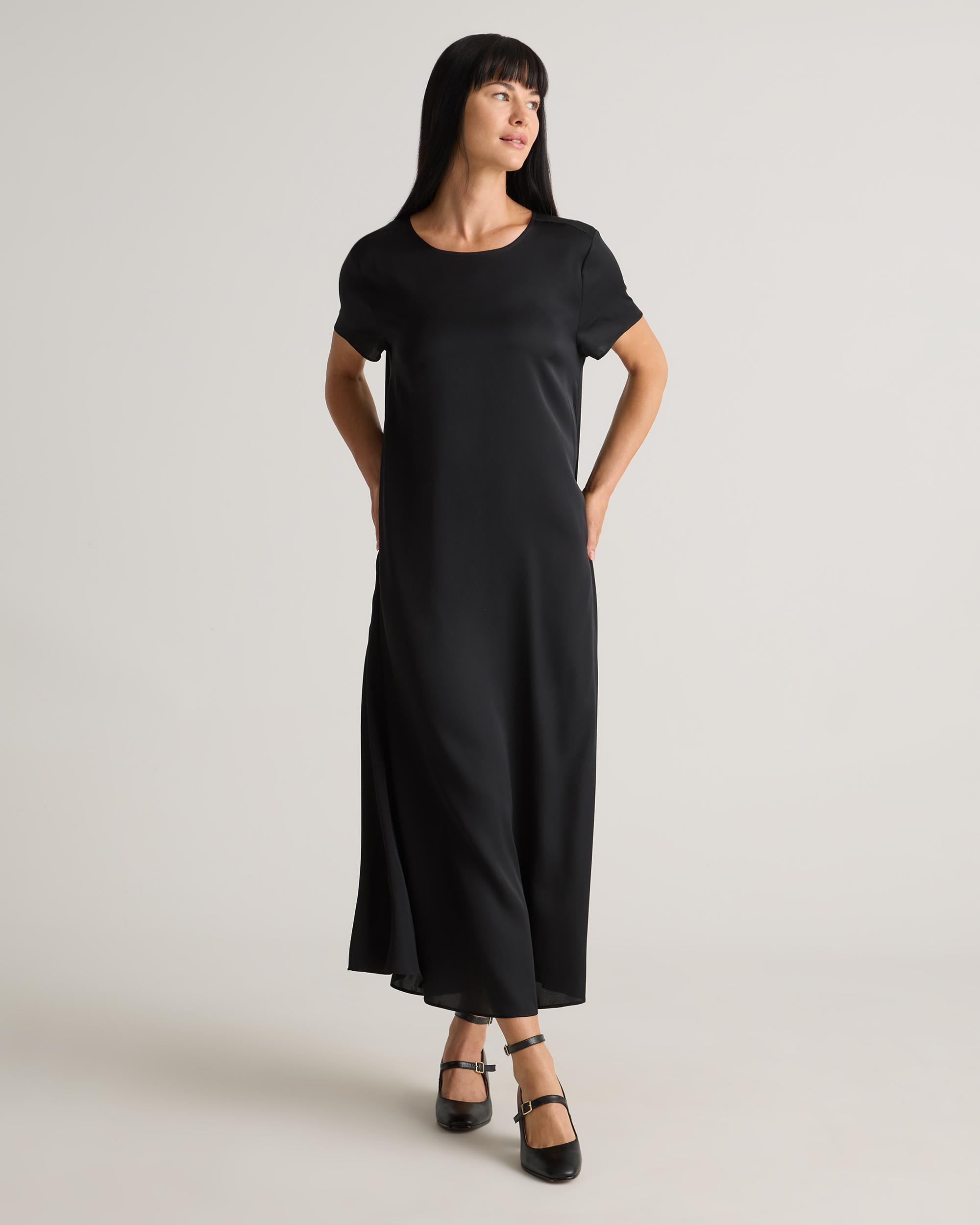 Quince | Women's Washable Stretch Silk Voluminous Maxi Dress Product Image