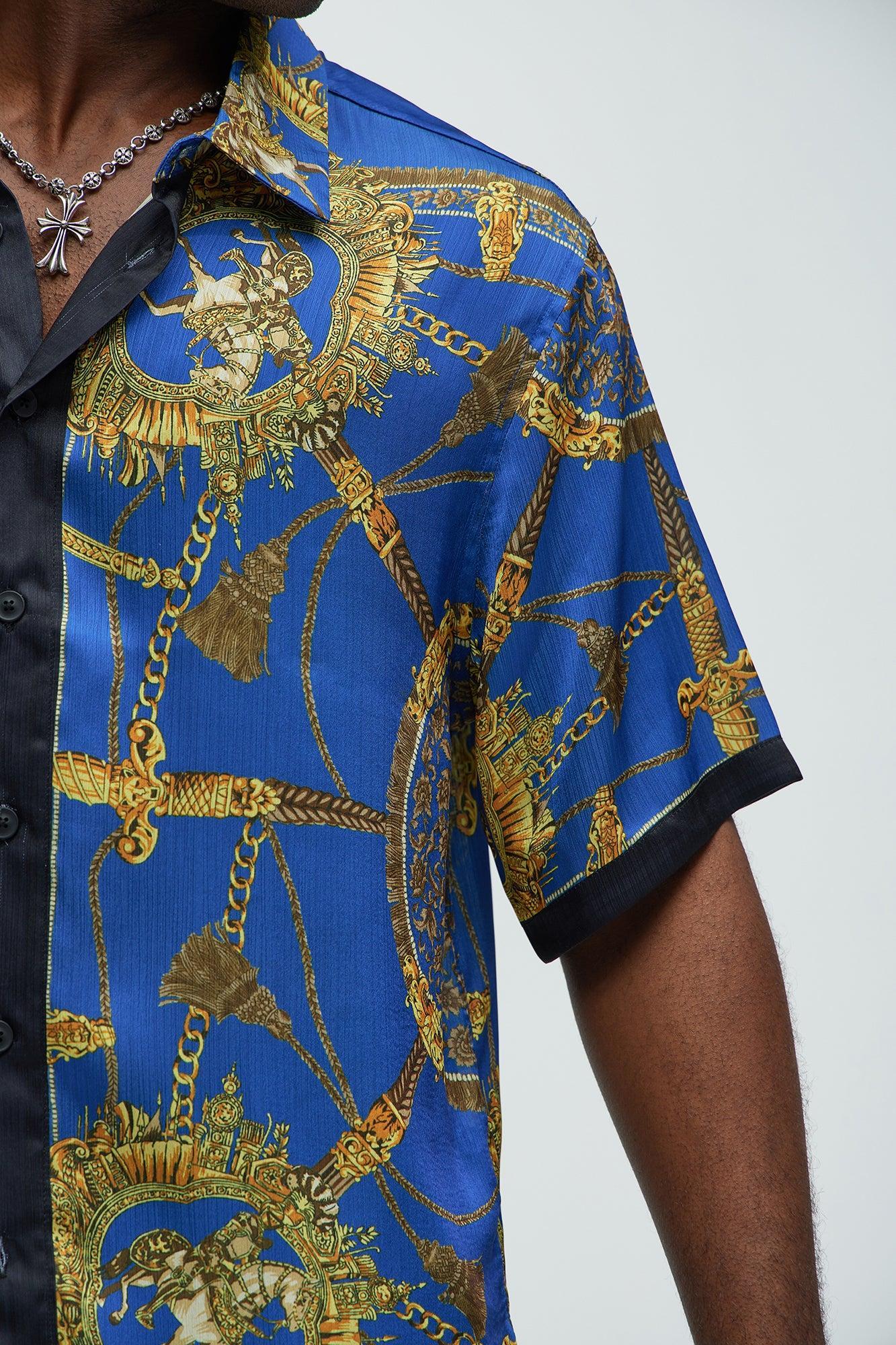 Del Corso Printed Shirt - Blue/combo Product Image
