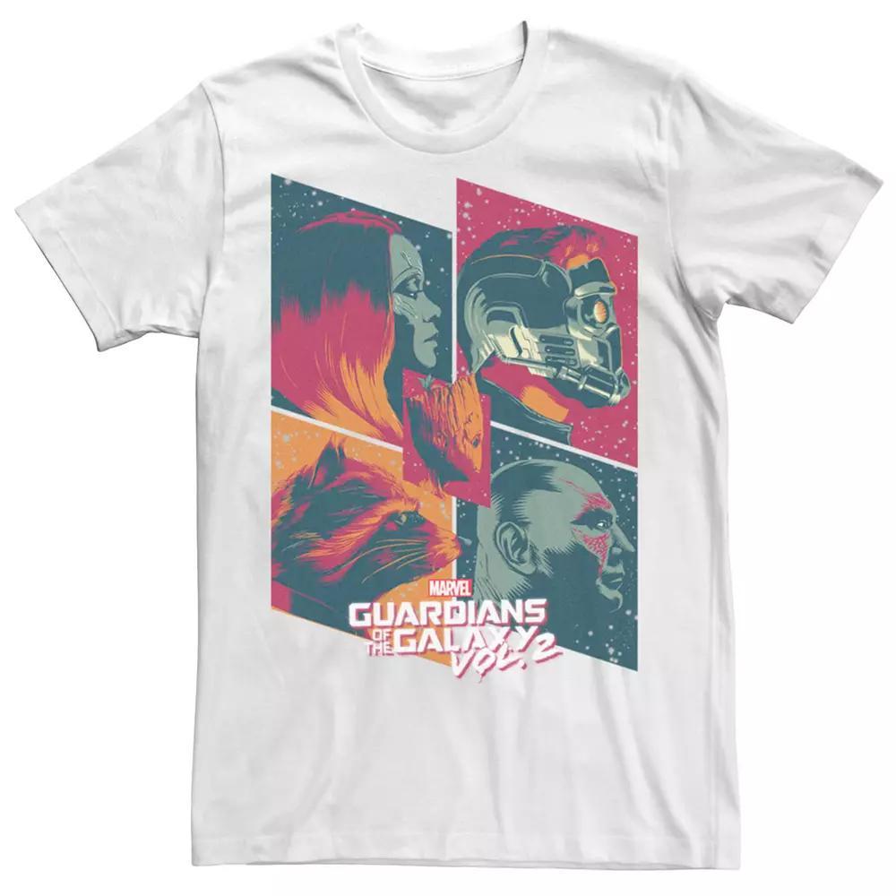 Men's Marvel "Guardians Of The Galaxy 2" Side View Boxes Tee, Size: Small, White Product Image