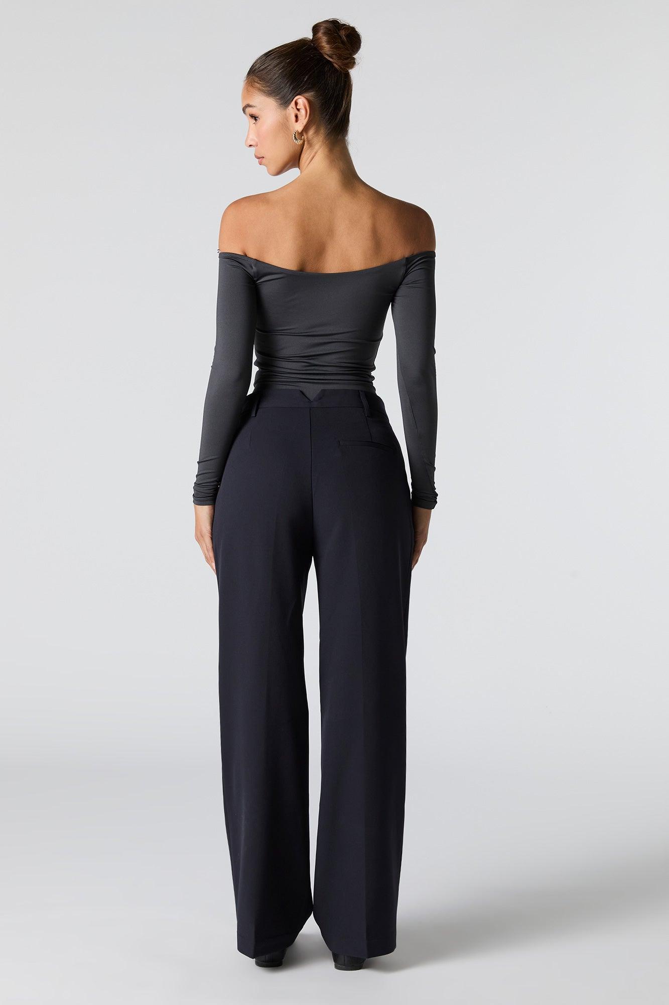 Pleated Wide Leg Dress Pant Female Product Image
