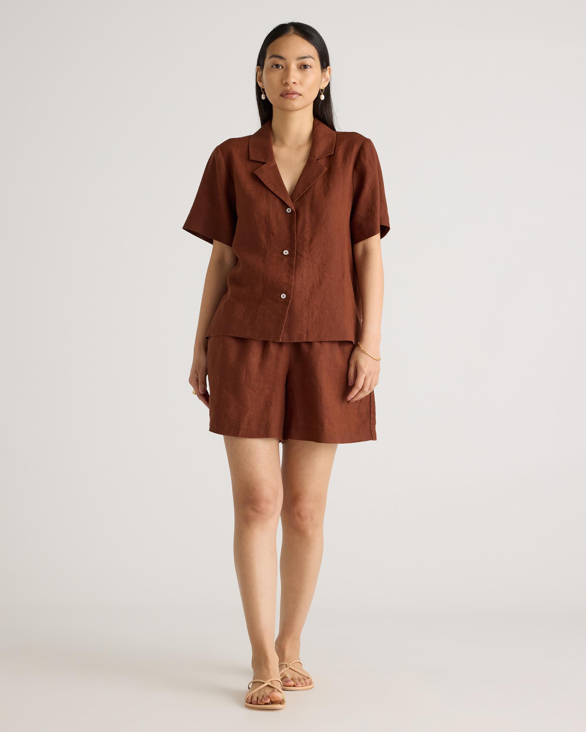 Quince | Women's 100% European Linen Short Sleeve Shirt Product Image