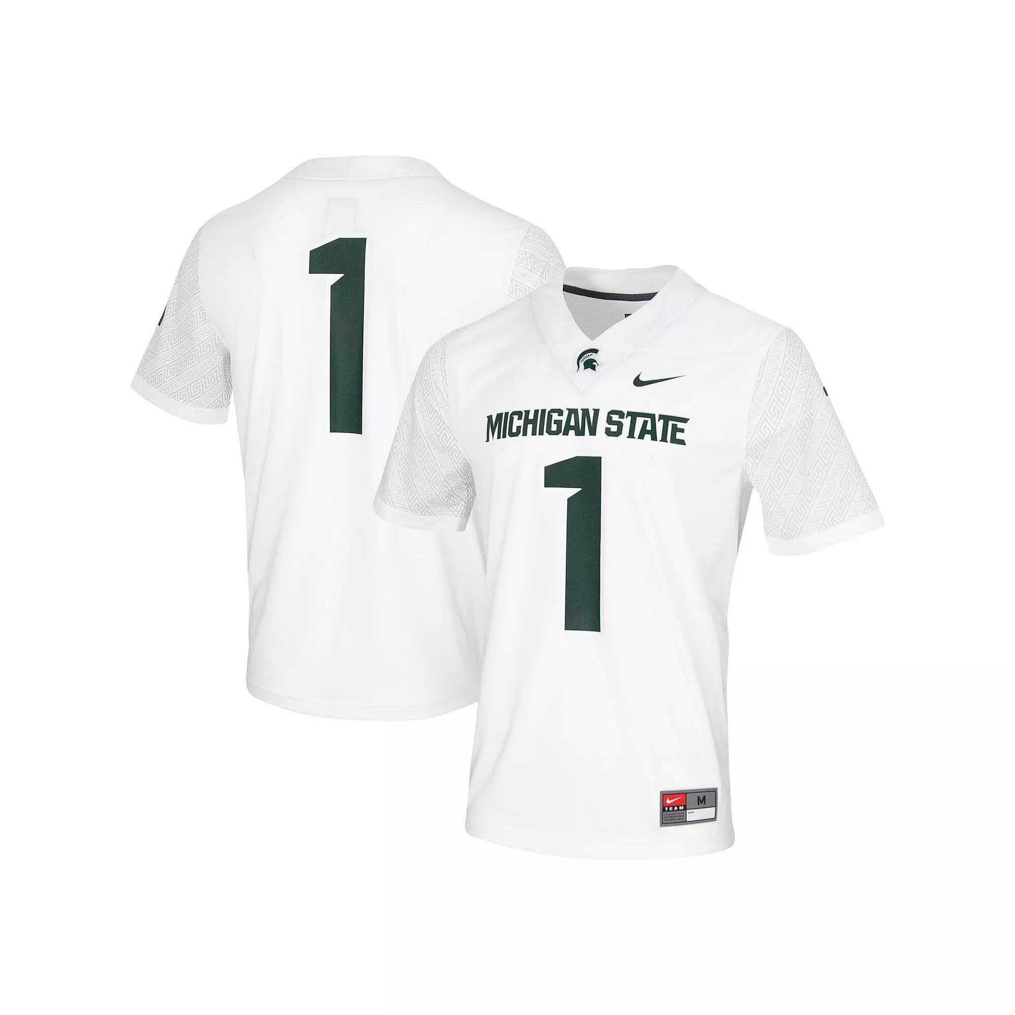 Men's Nike #1 White Michigan State Spartans Untouchable Game Jersey, Size: 2XL Product Image