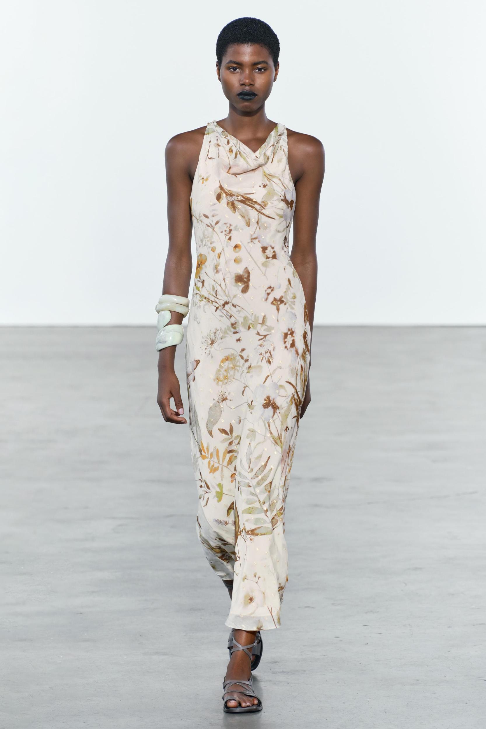 PRINTED HALTER DRESS ZW COLLECTION Product Image