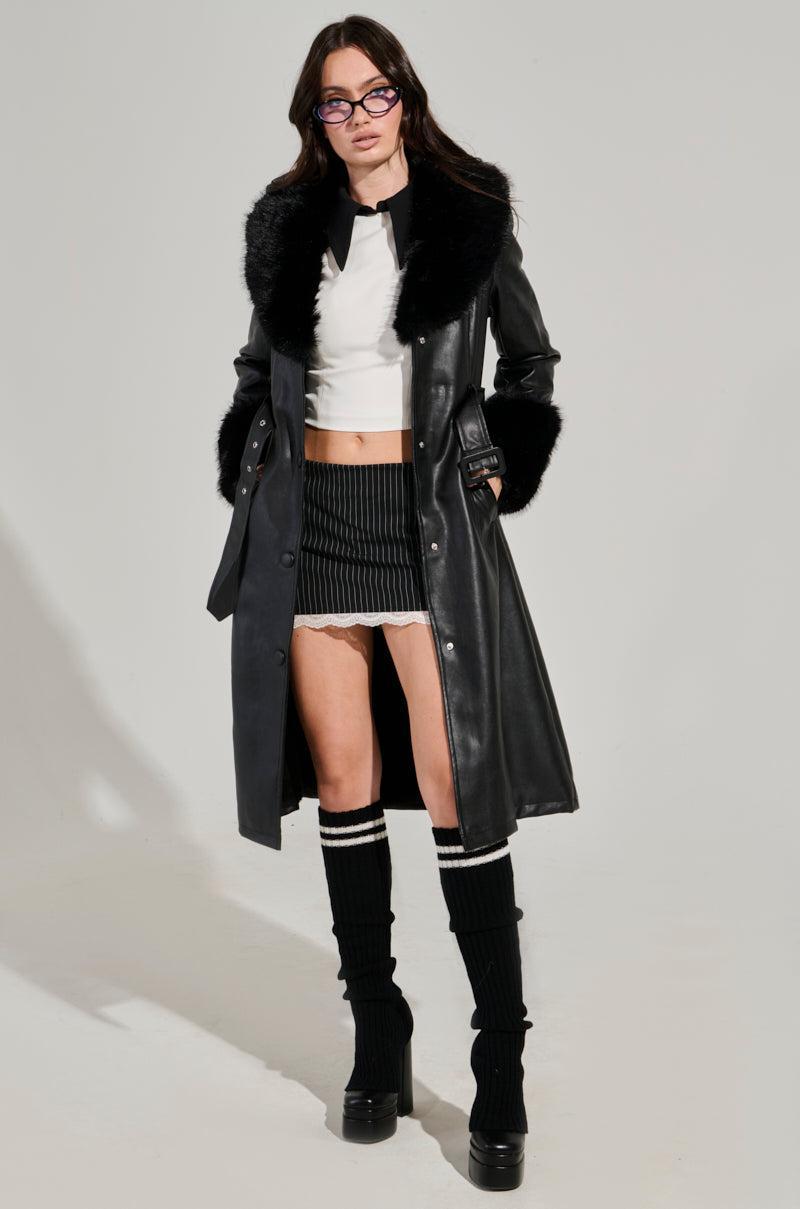 KAYA FUR TRIM TRENCH Product Image