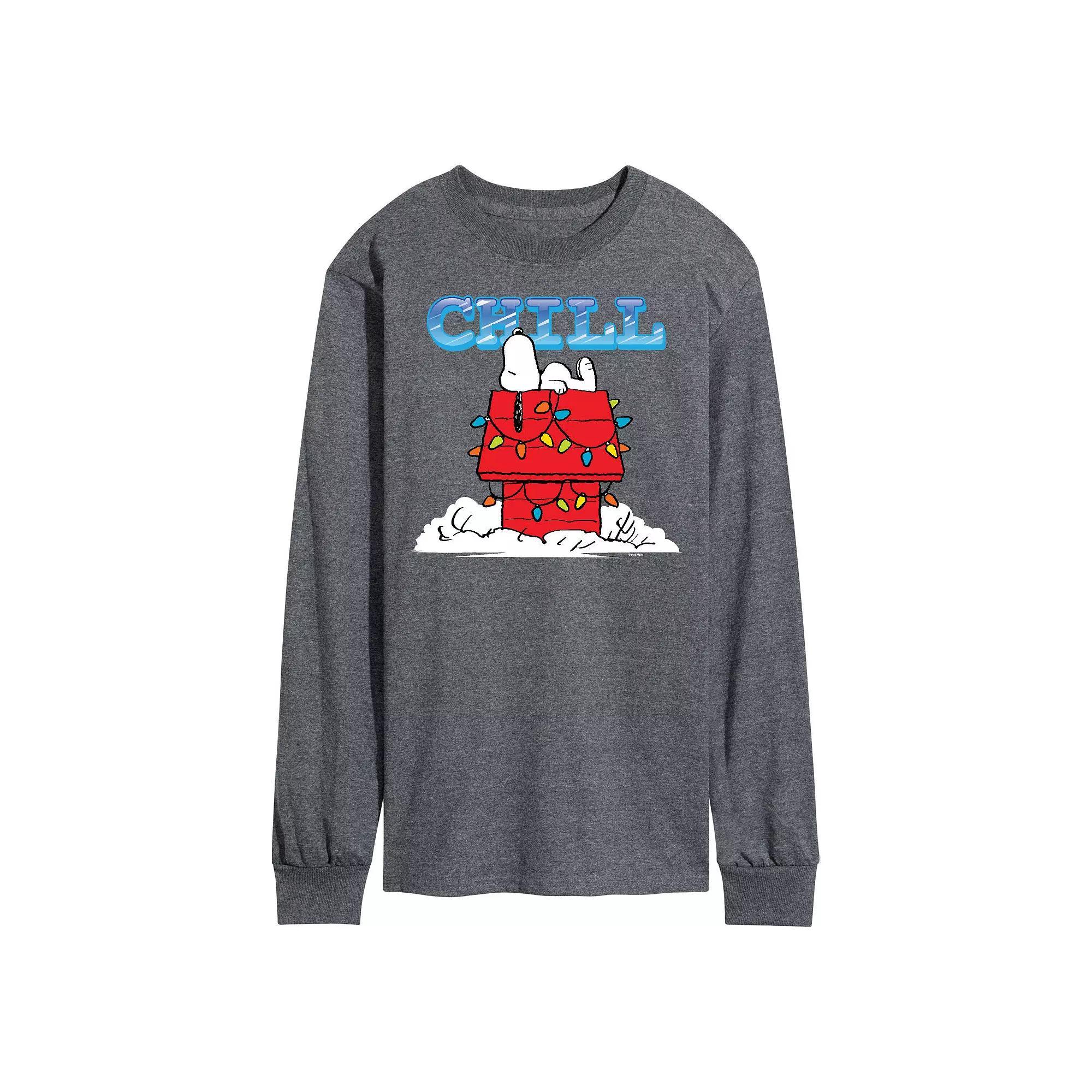 Mens Peanuts Snoopy Chill Long Sleeve Tee Product Image
