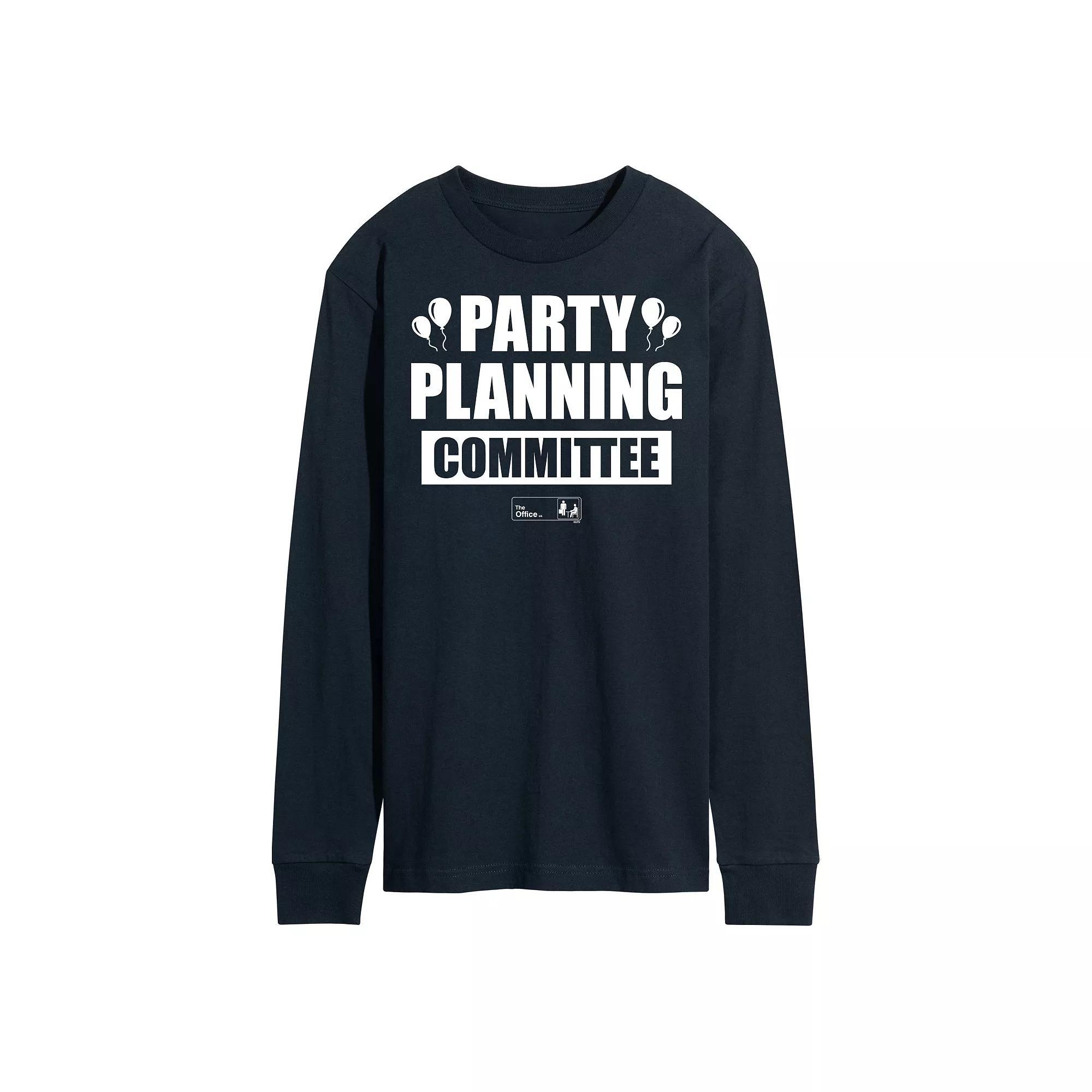 Mens The Office Party Planning Long Sleeve Tee Blue Product Image