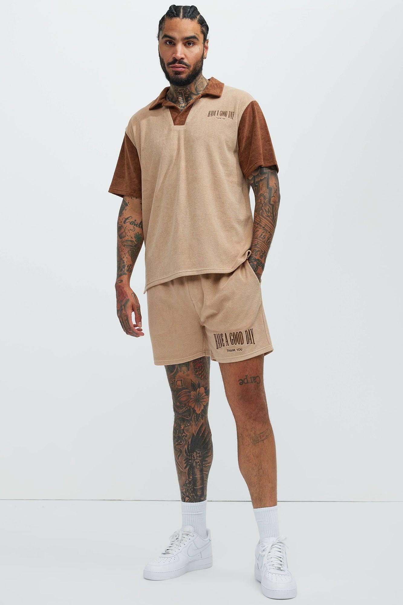 Have A Good Day Short Sleeve Polo - Natural/Combo Product Image